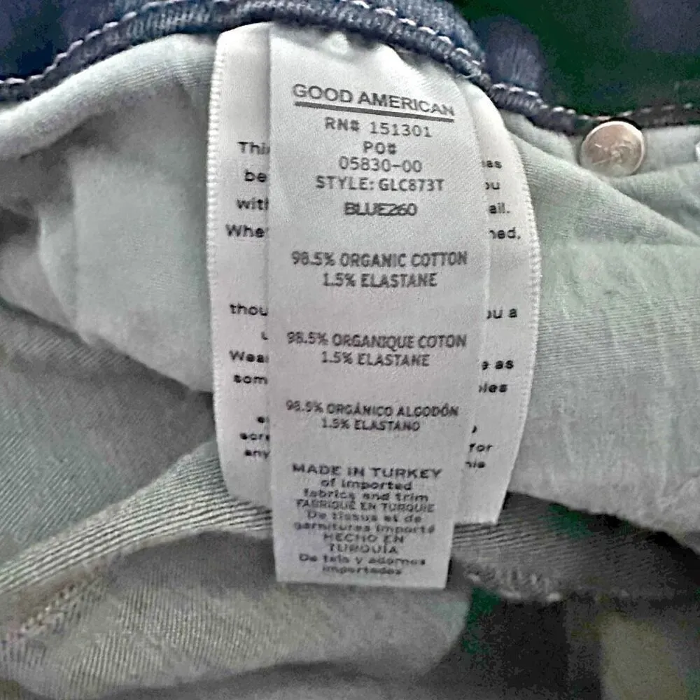 GOOD AMERICAN | Good Legs Dark Wash Skinny Jeans Organic Cotton | Size 18 (plus) - Image 9