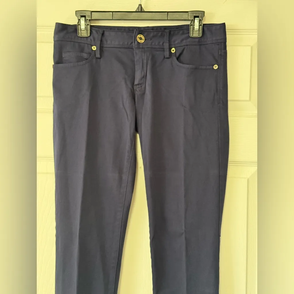 Lilly Pulitzer Navy Worth Straight Leg Pants Size 4 - Image 2