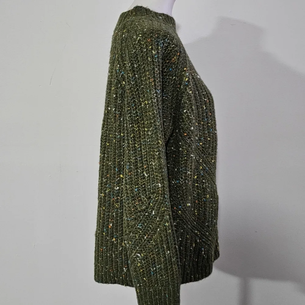 Talbots Fern Shaker Stitch Tweed Pullover Mockneck Sweater Size XLP - Image 4