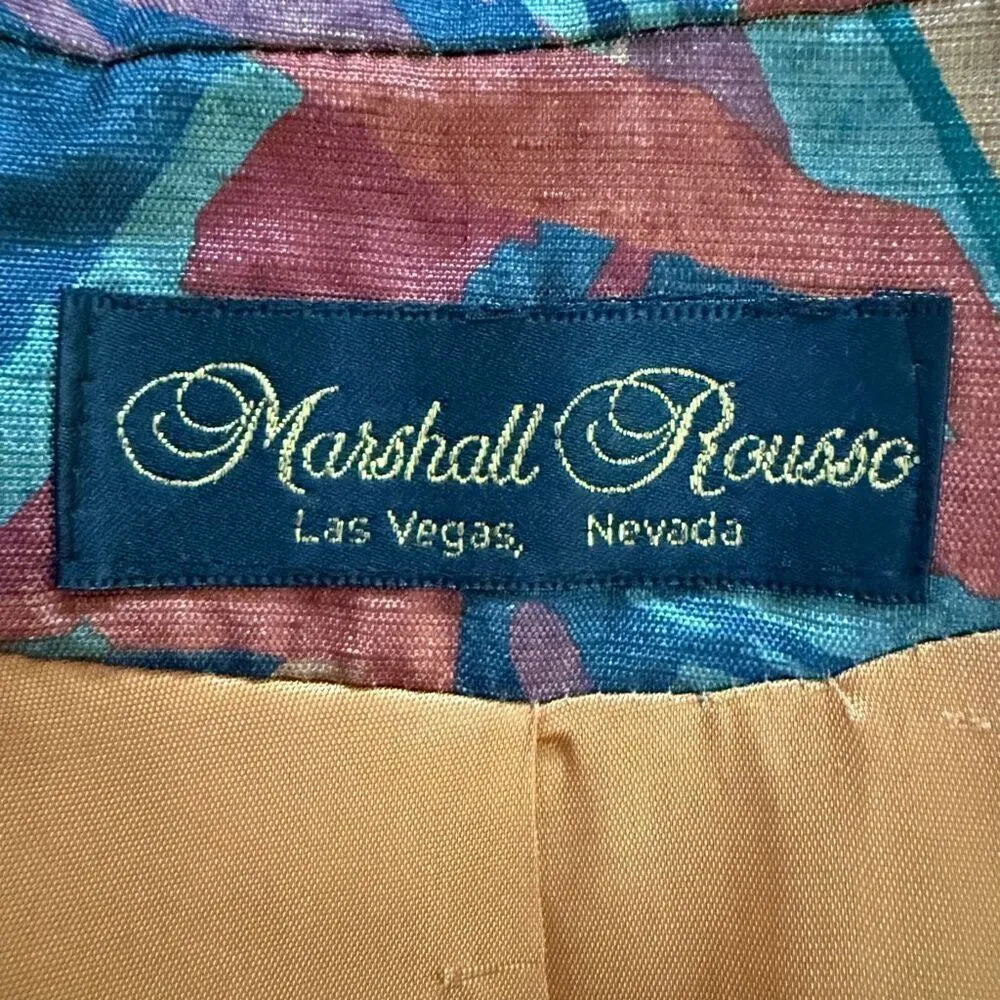 Vintage 90s Marshall Rousso Las Vegas Bold Pattern Oversize Blazer L Red Size L - Image 7