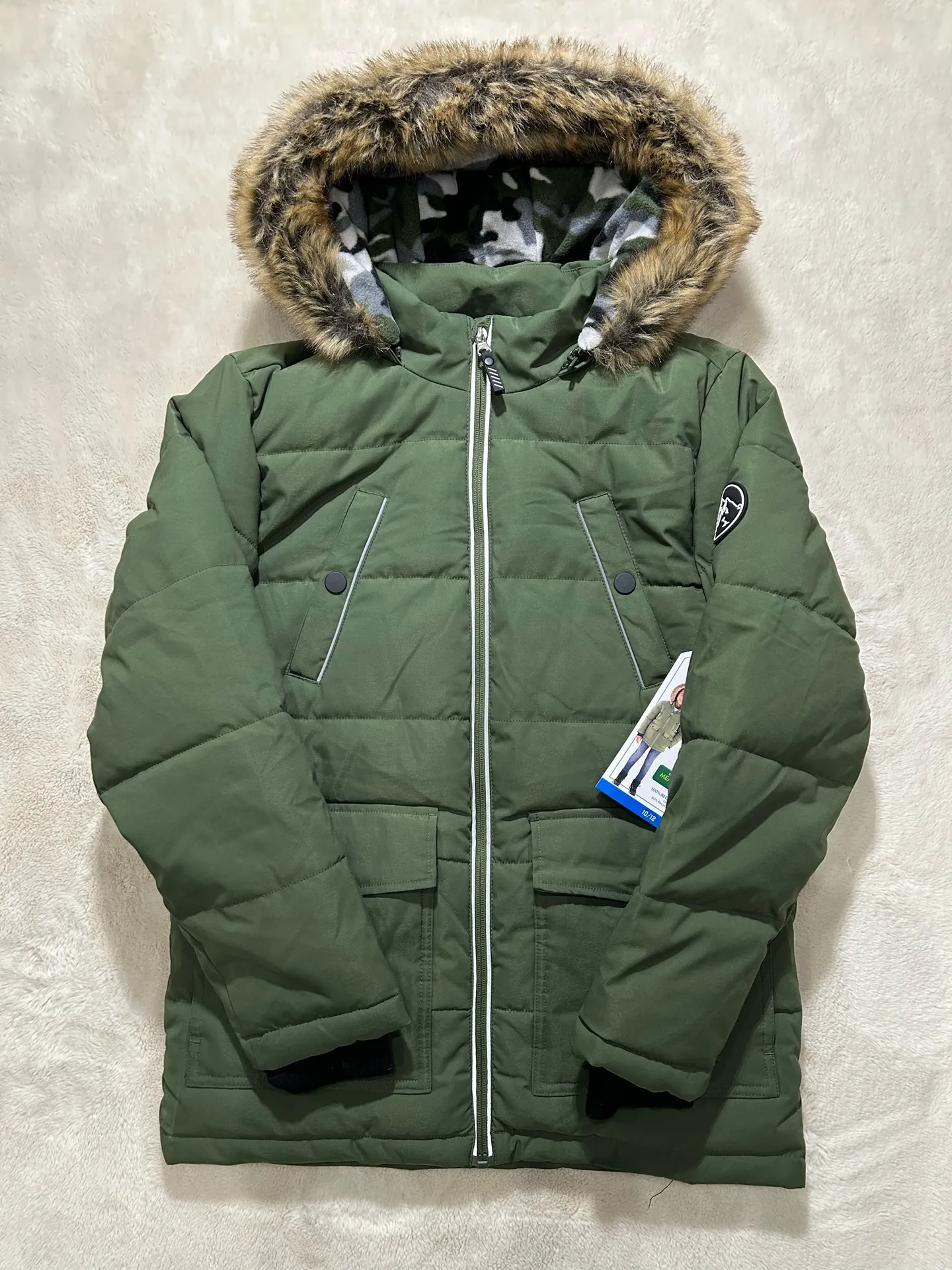 NWT Members Mark Boy Parka Coat Jacket 10/12 - Image 2