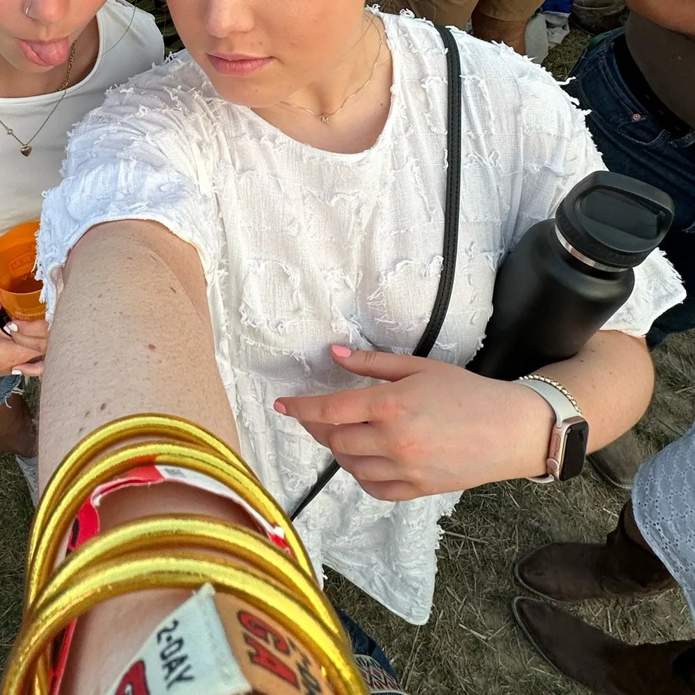 Mustard Seed Flowy Babydoll Mini Dress Women White Small - Image 4