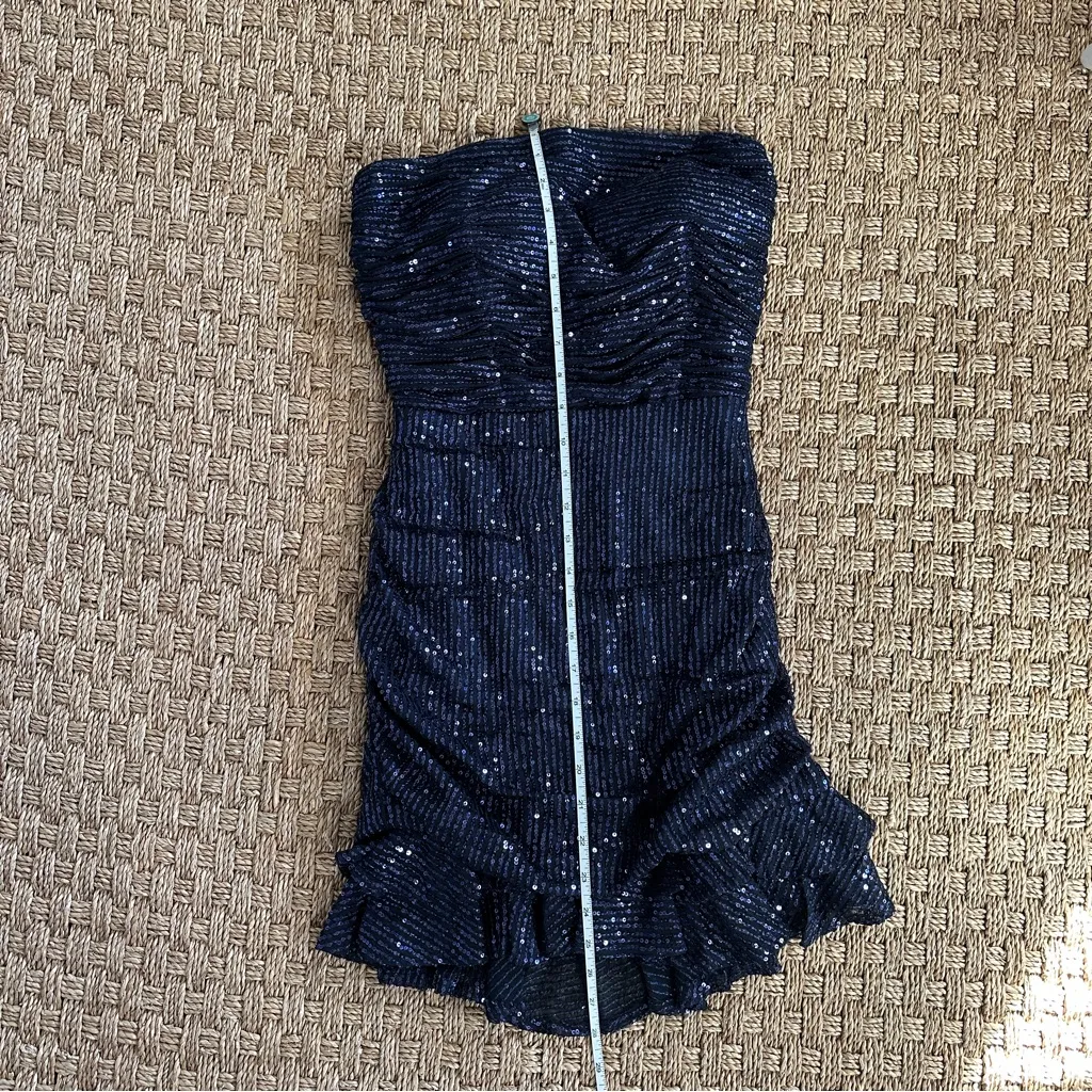 Elegant Navy Blue Strapless Dress size 8 NWT - Image 7