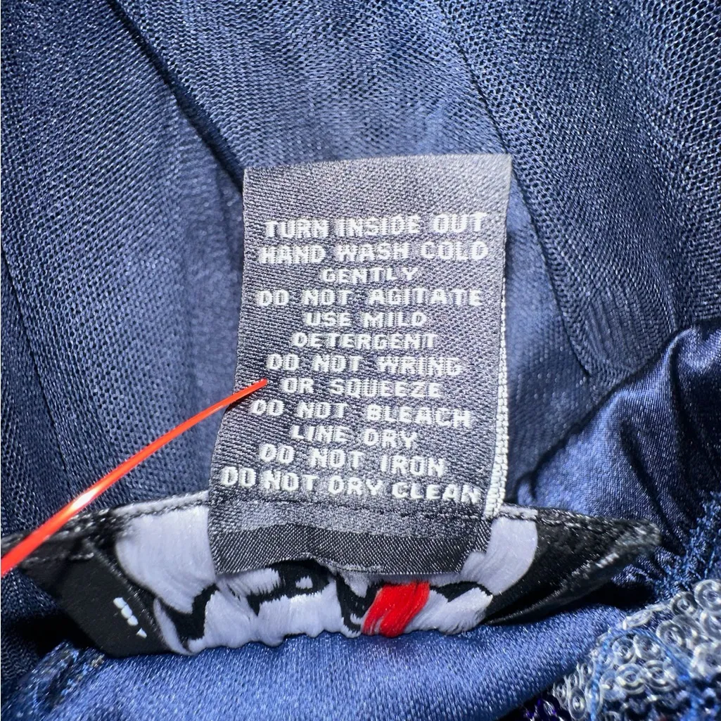 Nights by Teeze Me Strapless Sequin Corset Tulle Party Dress Y2K Blue Juniors 1 - Image 6