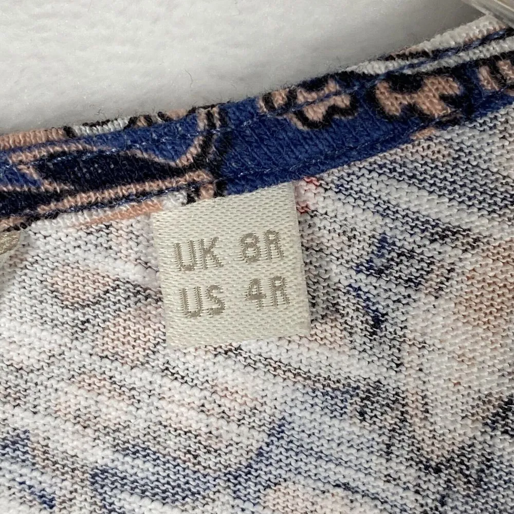 Boden Paisley Print Short Blue‎ 100% Cotton Dress US Size 4 Blue - Image 4