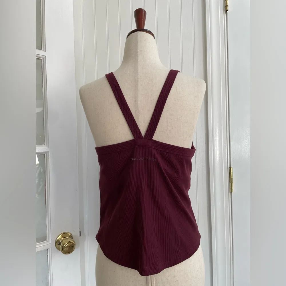 OUTDOOR VOICES SuperForm Rib High Neck Tank Top in Shiraz Size L - Image 8