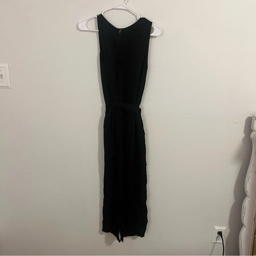 Velvet By Graham Spencer Anthropologie Black Ivy Satin Jumpsuit - Image 9