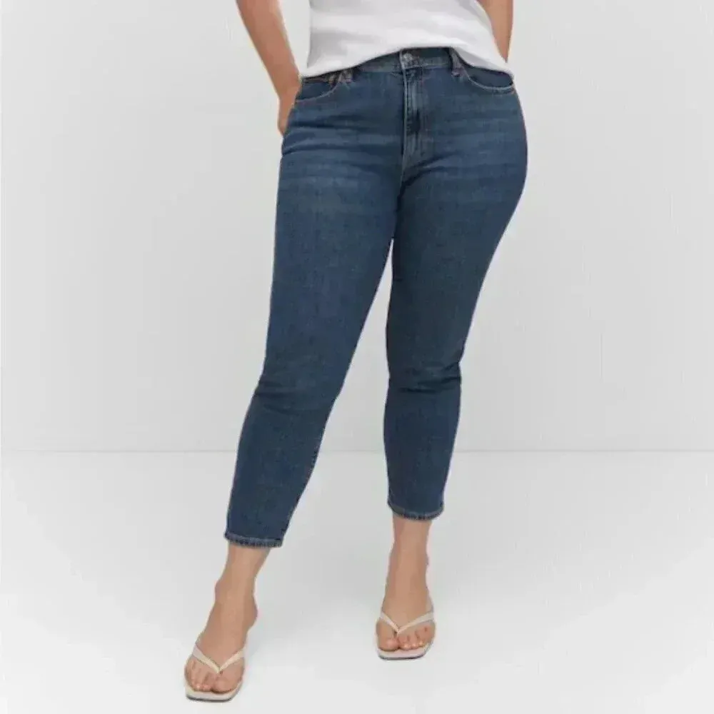 Mango MNG Slim Copped Dark Blue‎ Jeans NWT Plus 16 - Image 6