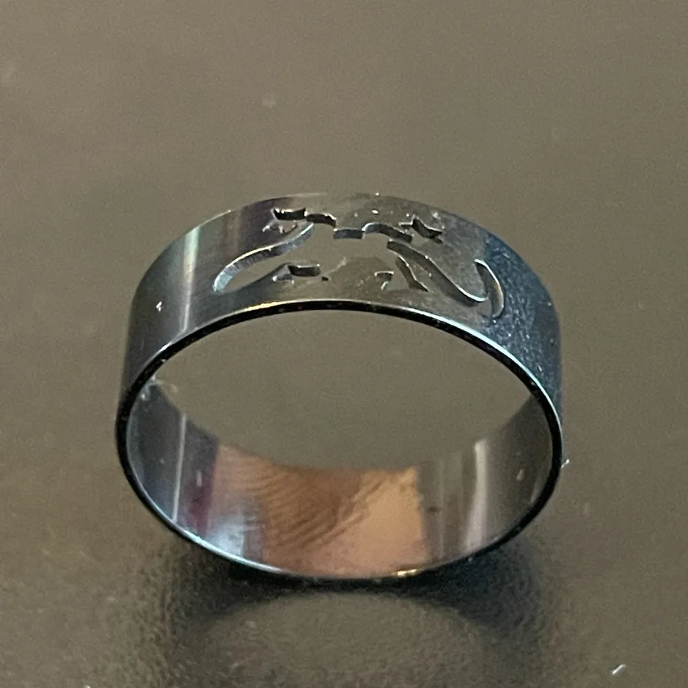Hollow lizard black stainless steel ring size 9.5 - Image 4