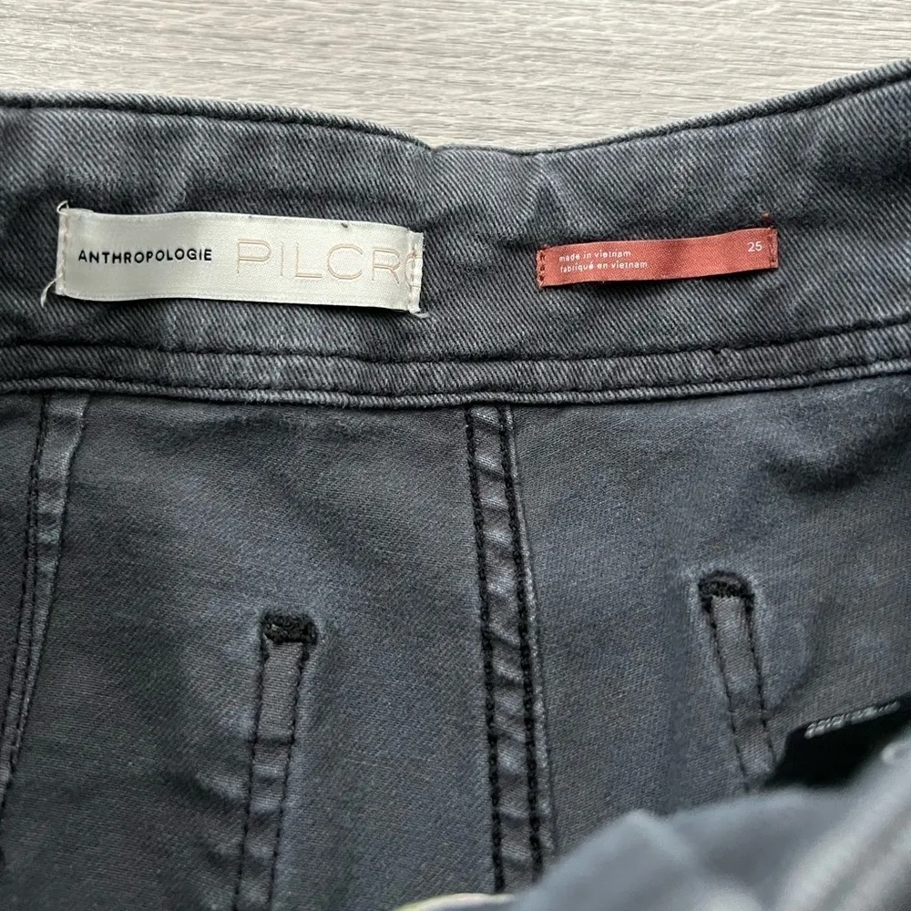 Anthropologie Pilcro Darted High Rise Skinny Jeans | Dark Grey Wash | 25 - Image 11