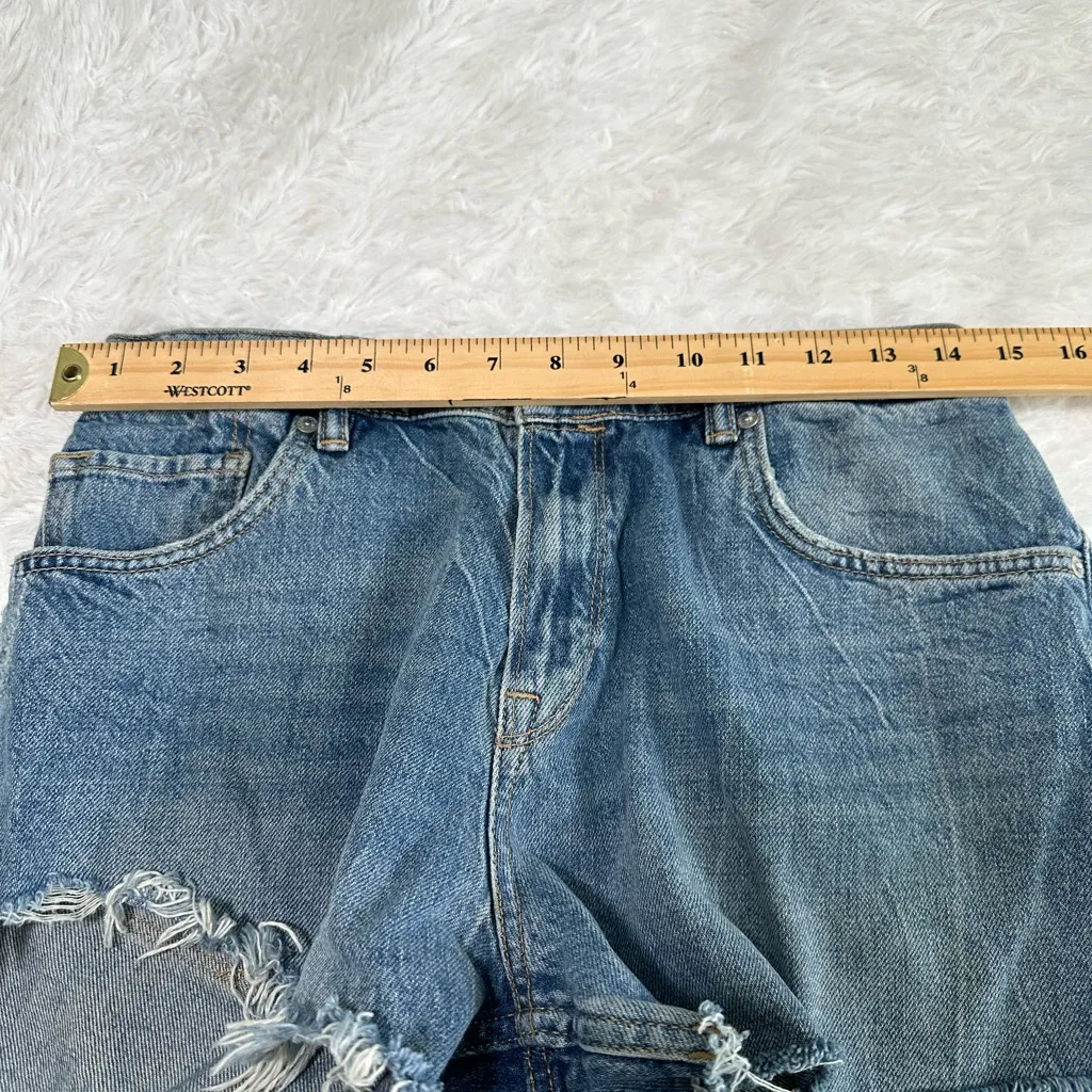 All Saints Blue Jean Shorts - Image 7