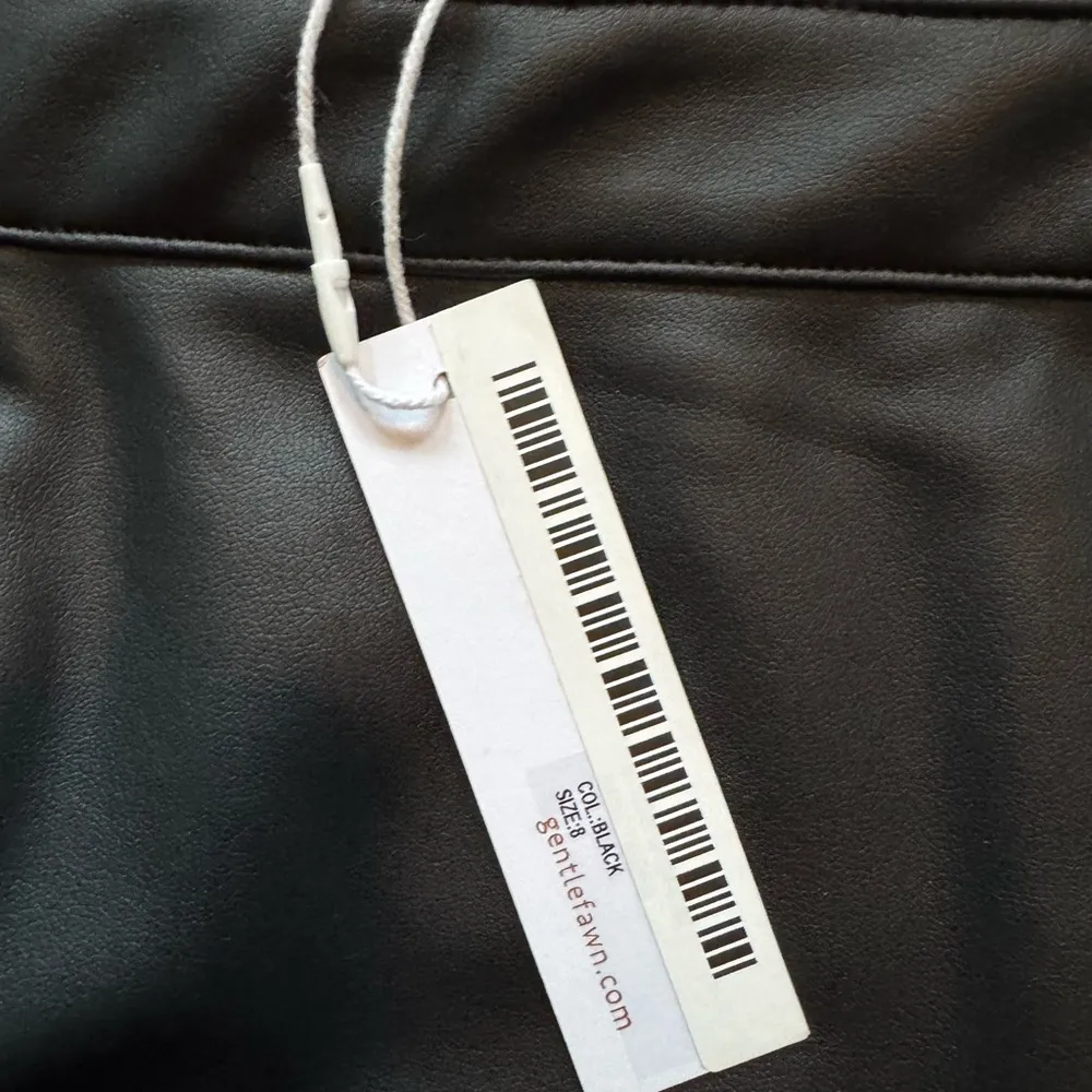 NWT Gentle Fawn Faux Leather Black‎ Mini Skirt, 8 - Image 9