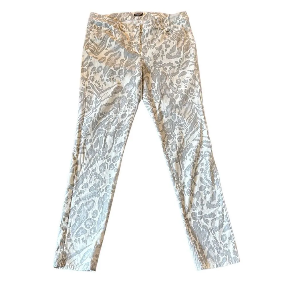 J.McLaughlin leopard animal print skinny jean pant size 12 - Image 3