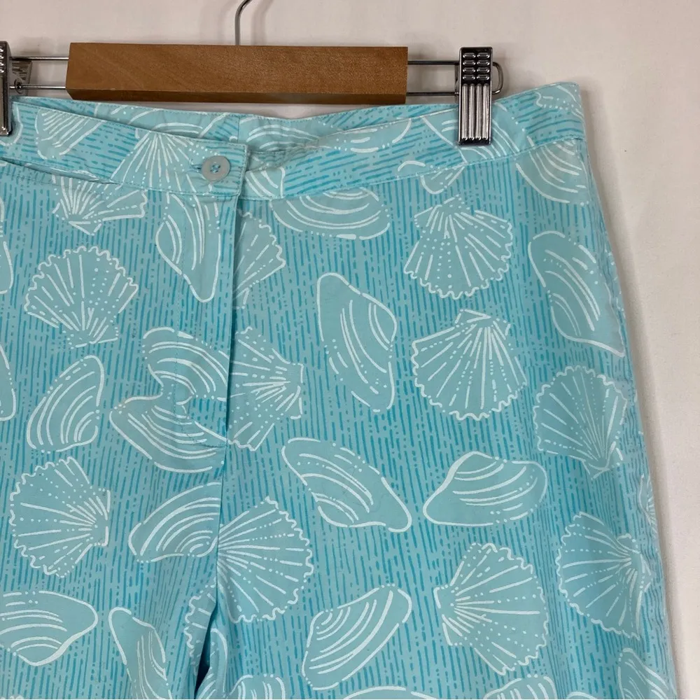 Lilly Pulitzer | Vintage Blue Shell Print Cropped Pants 6 - Image 2