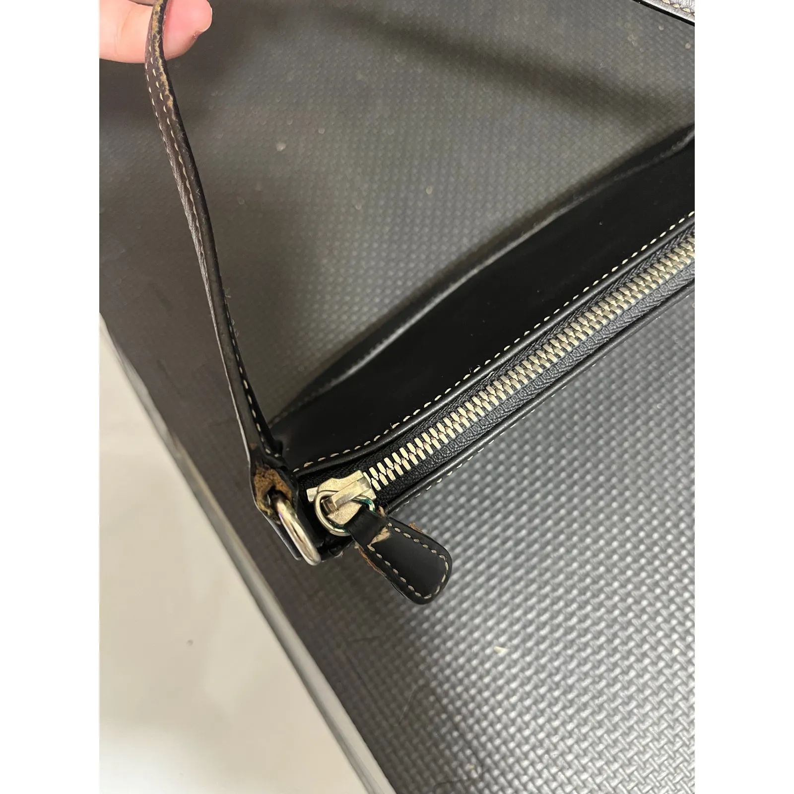 Vintage Coach Hampton 7785 Mini Black‎ All Leather Demi Shoulder Bag 90s Y2K - Image 8