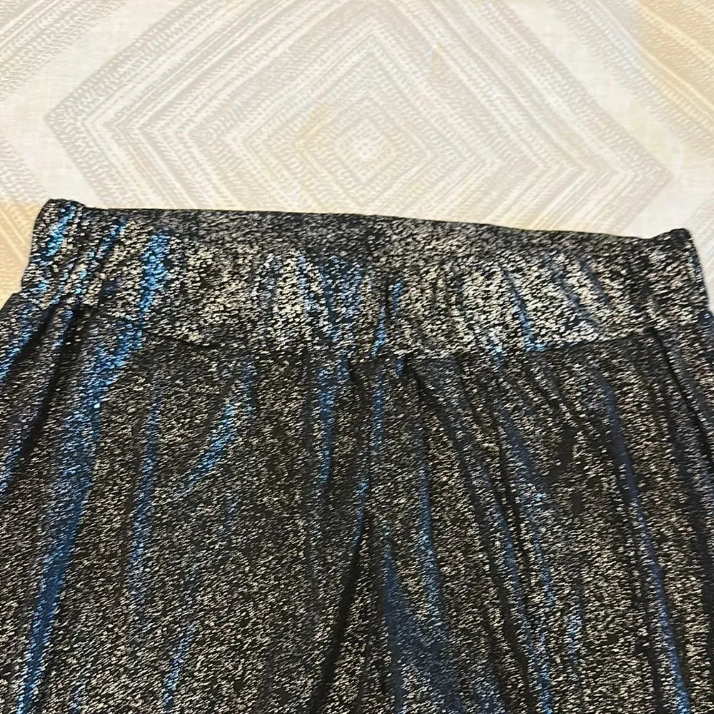 Michael Lauren Women’s Pablo Silver Foil Sparkly Black Joggers - Size S - Image 3