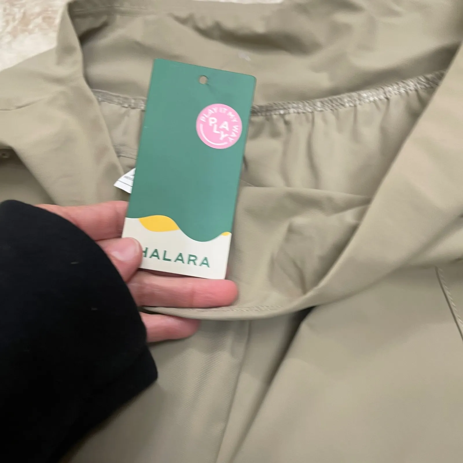 HALARA NWT Women's Casual Jogger Pants Tan Elastic Waistband Cuffed Ankle Sz XL - Image 7