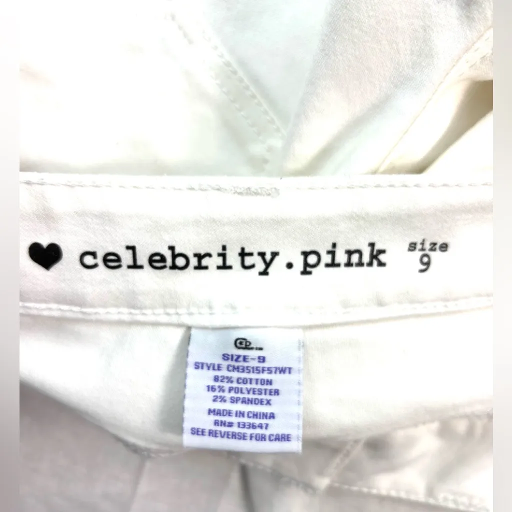 Celebrity Pink 9 Cotton Denim Jean Shorts in White - Image 9