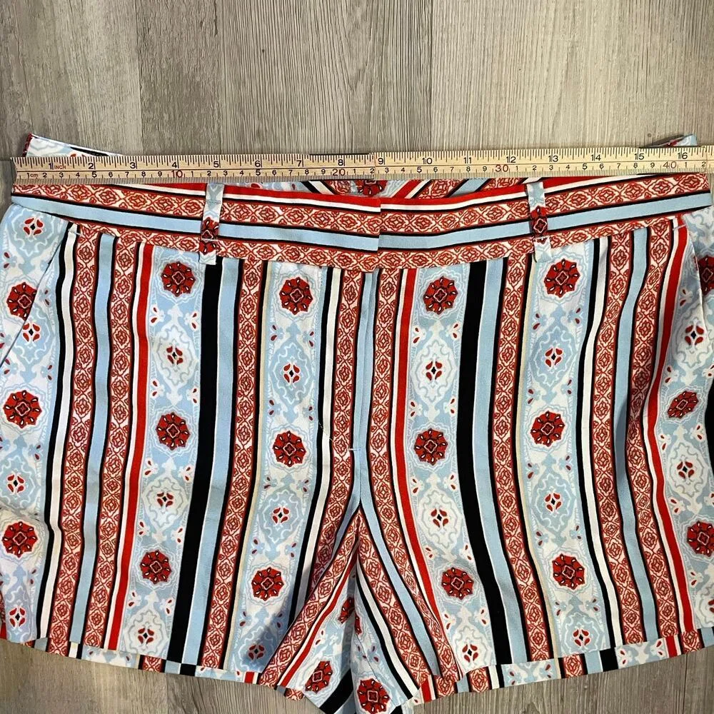 Ann Taylor Loft Womens Shorts Size 6 Blue Red Floral 3.5” inseam - Image 5