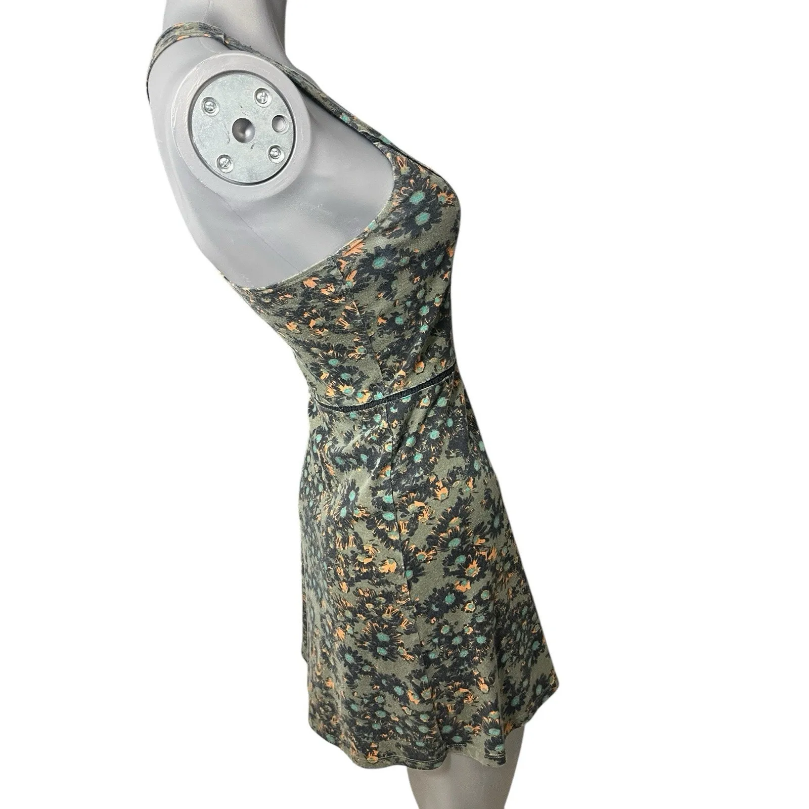 Rvca Dress Women’s Multicolor Floral Racerback Fit Flare Whimsygoth Y2K Edgy - Image 3