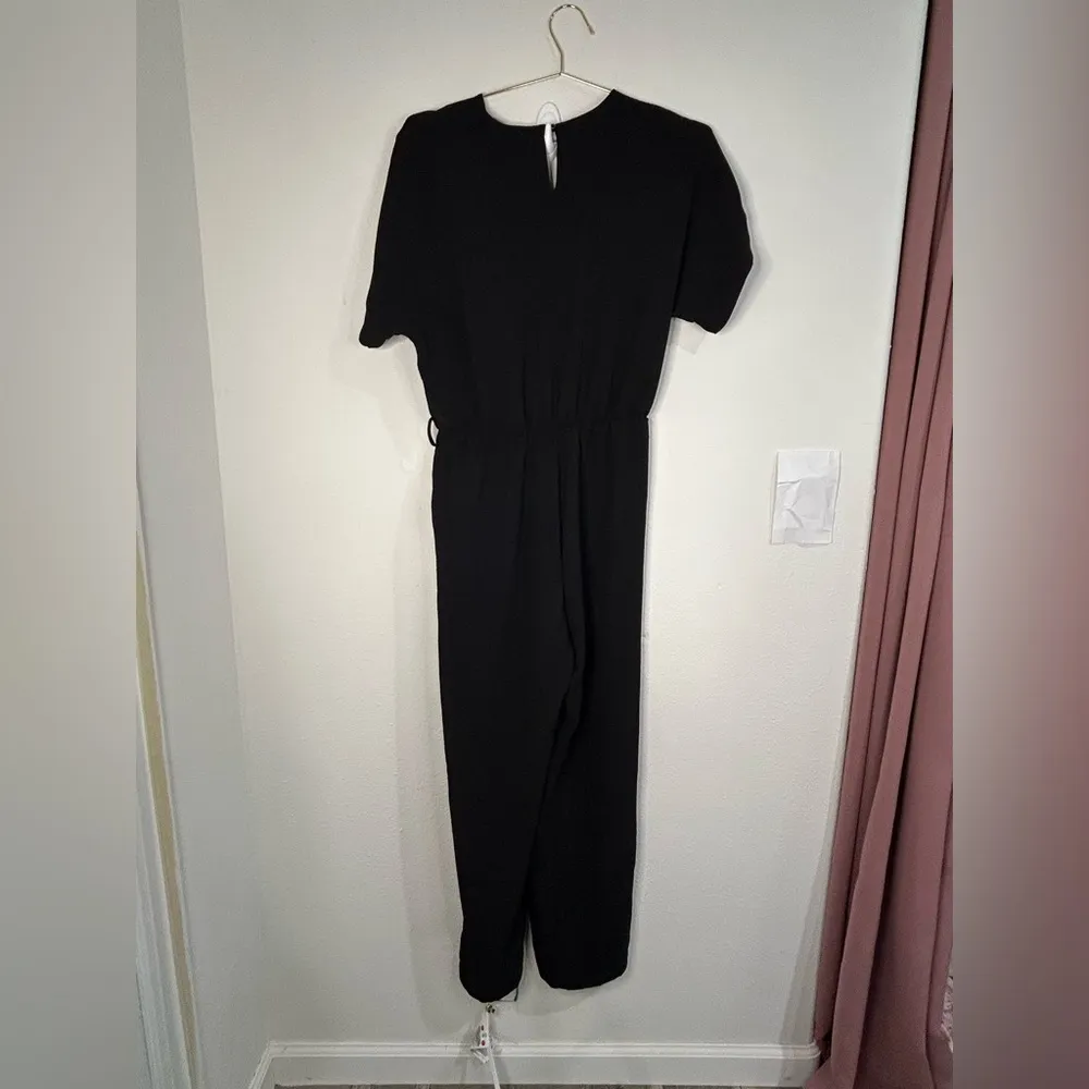 Pretty Garden Black Jumpsuit Medium Wrap V - Image 5