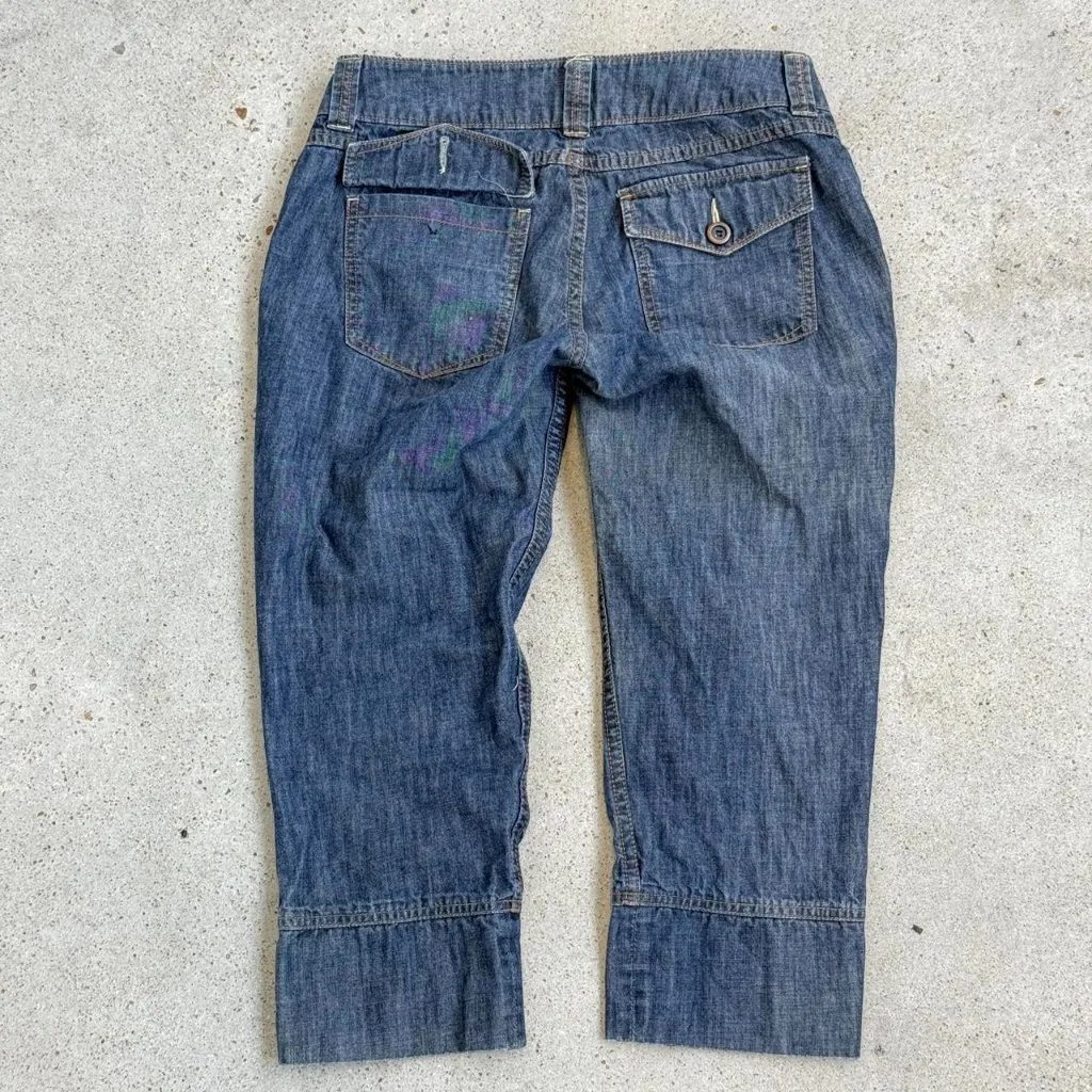 Vintage lowrise denim capris - Image 6