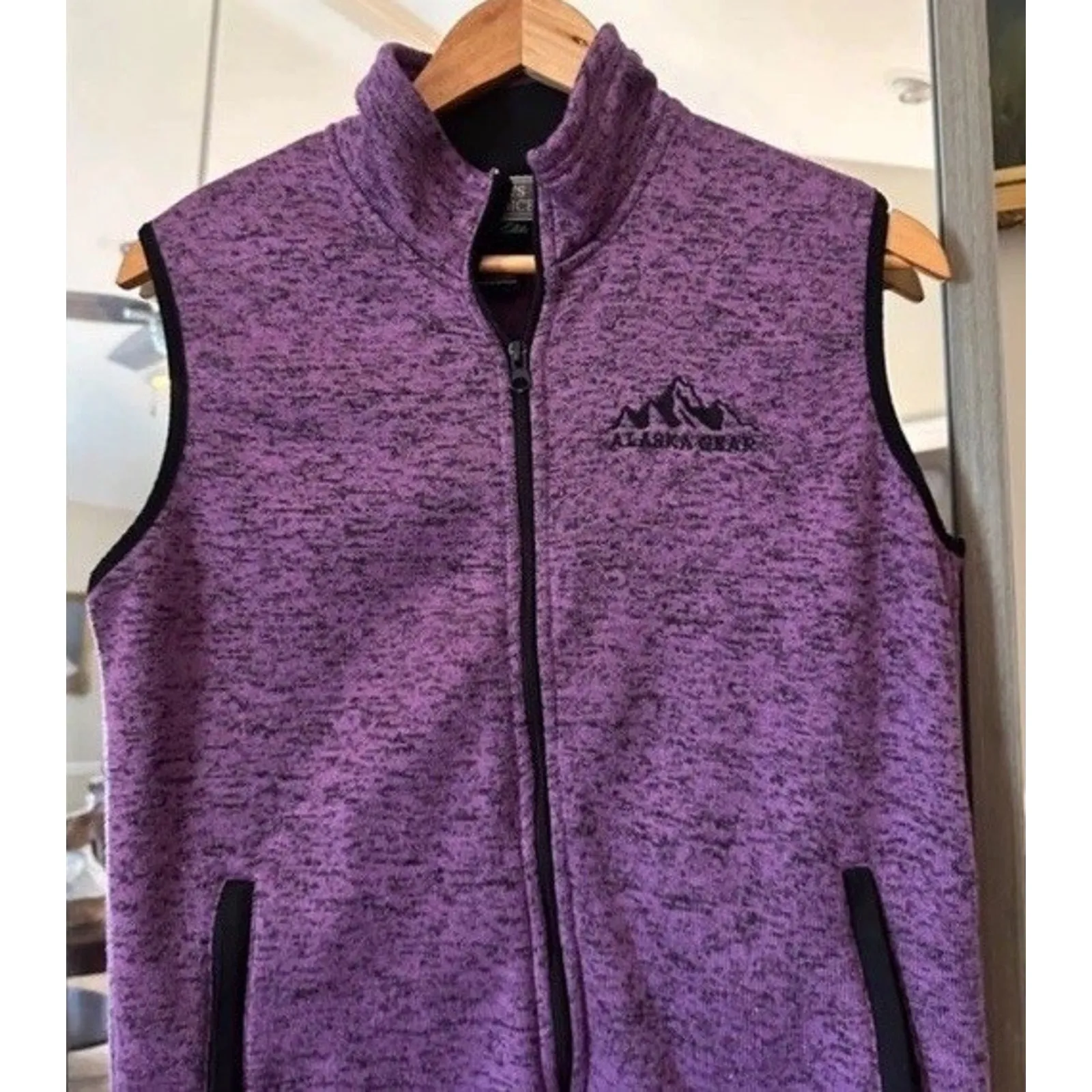 Guides Choice Alaskan Gear Women’s Fleece Vest Purple Full Zip Outdoor Warm Size M - Image 3