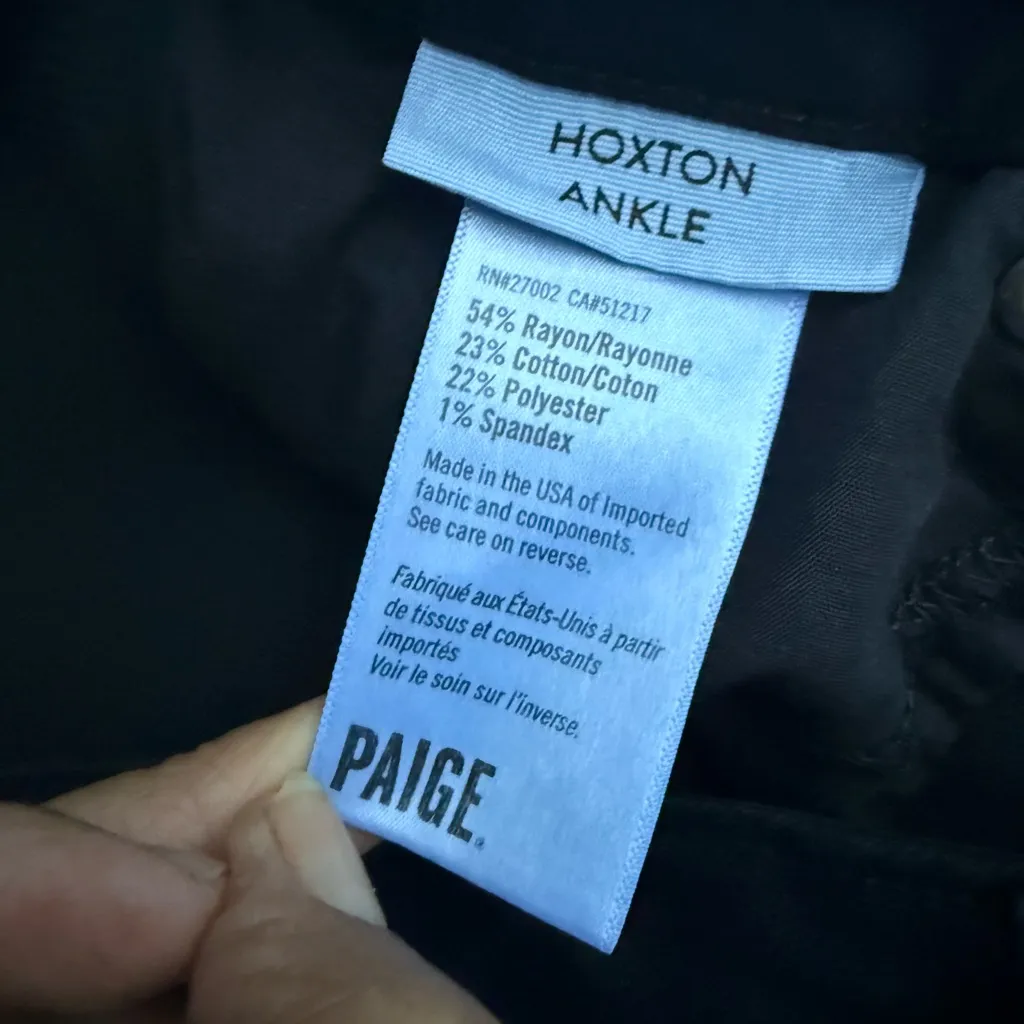 PAIGE Jet Black Denim Jeans - Image 3