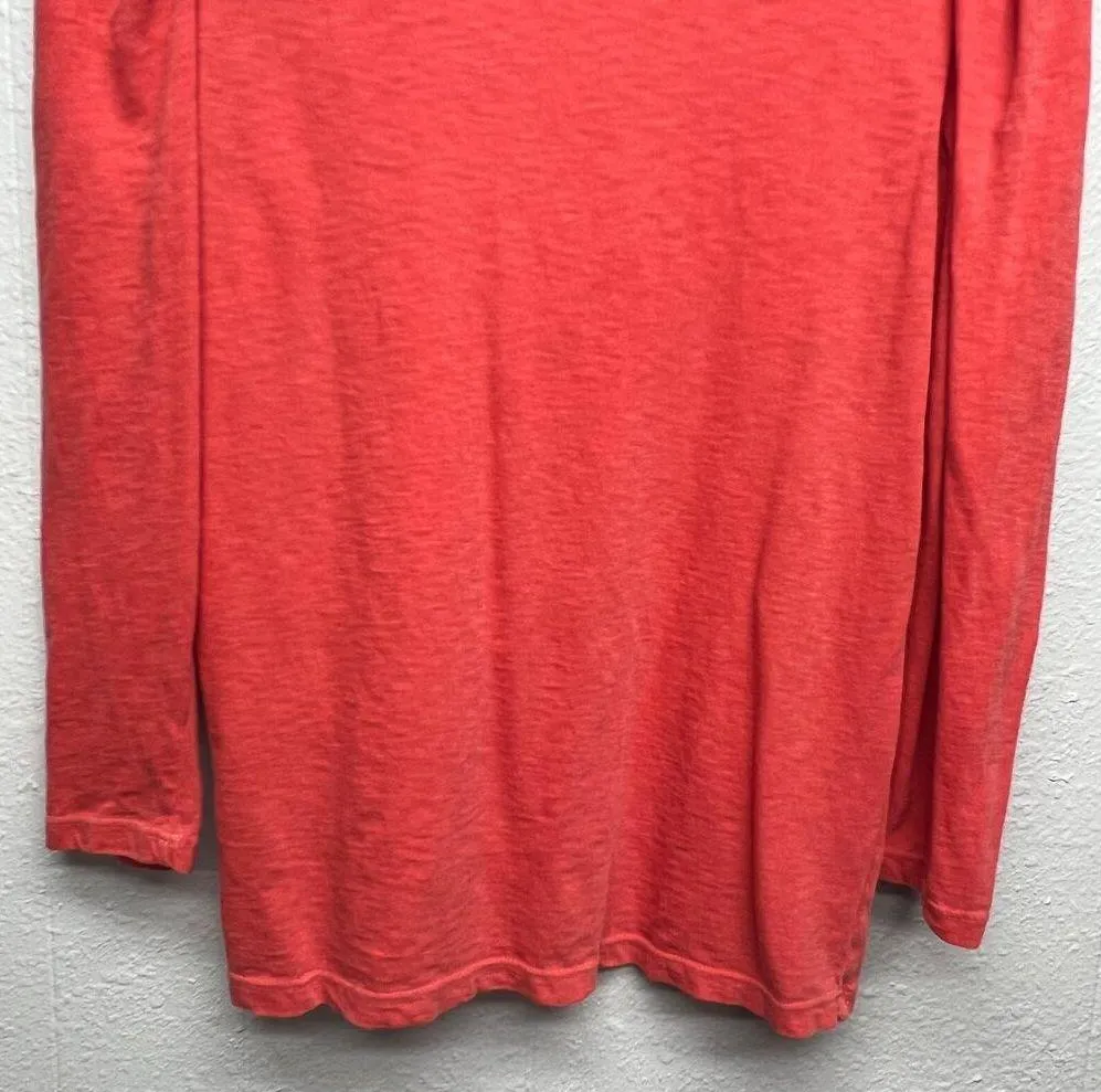 Sundry 100% Pima Cotton Womens Puff Shoulder Chic Ruffle Tomato Girl Top Size 2 - Image 7