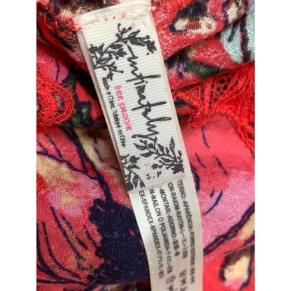 New. Free people red floral summer dress - Image 10