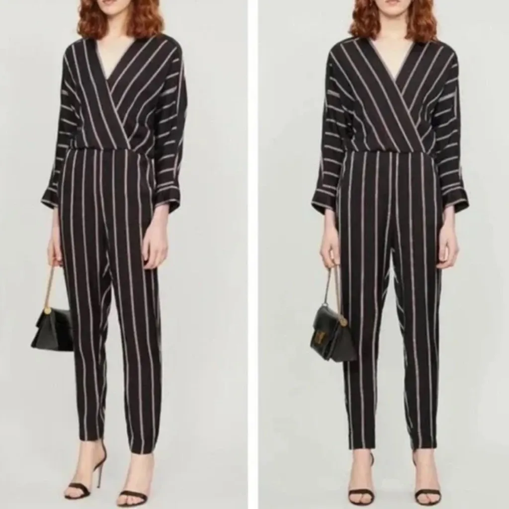 NWT Maje Pandomi Striped Crossover Jumpsuit - Image 2