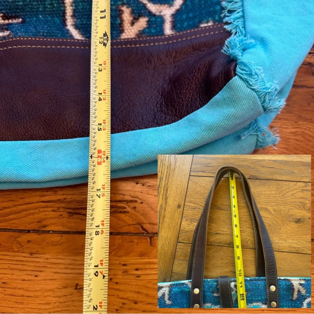 Myra XL Weekender Bag Tote Teal Blue - Image 3