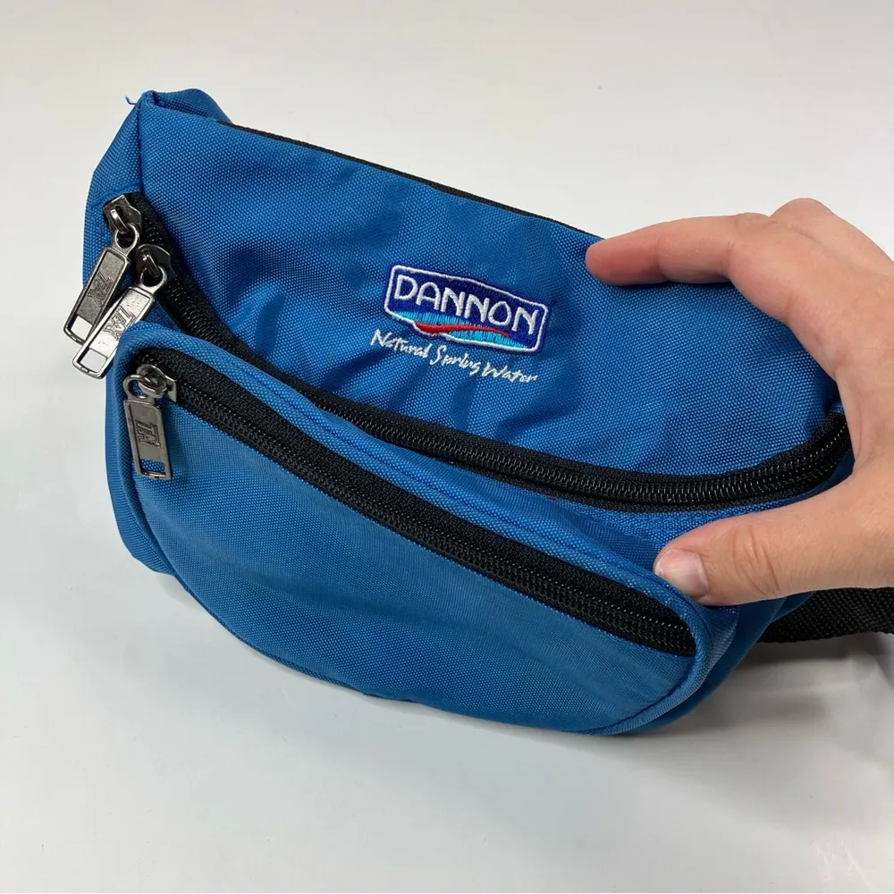 Vintage Dannon Water Blue Belt Bag Fanny Pack - Image 2
