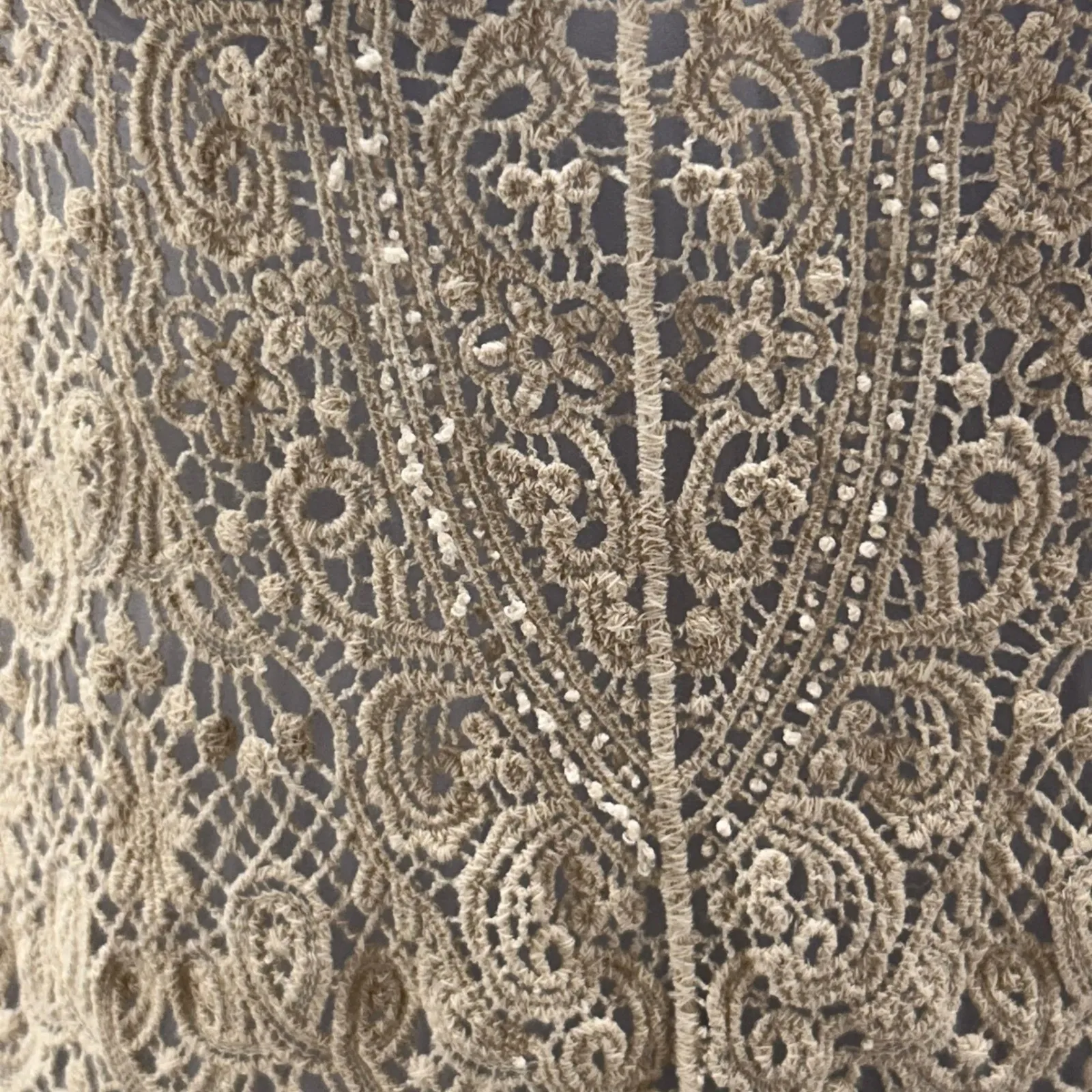 Crochet Lace Top Cream Small - Image 5