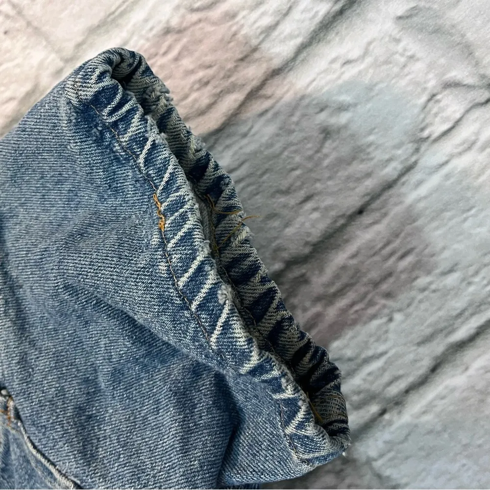 Vintage 90’s Women’s Large Fiorucci Denim Off the Shoulder Fitted Corset Top - Image 11