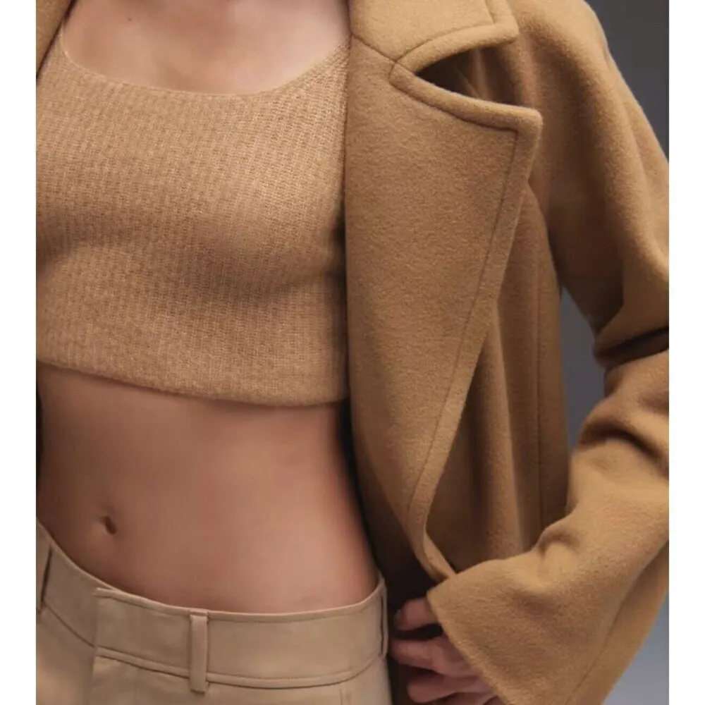 Everlane Yak Wool Cropped Top Women M Brown Minimalist Granolagirl Western Indie - Image 10