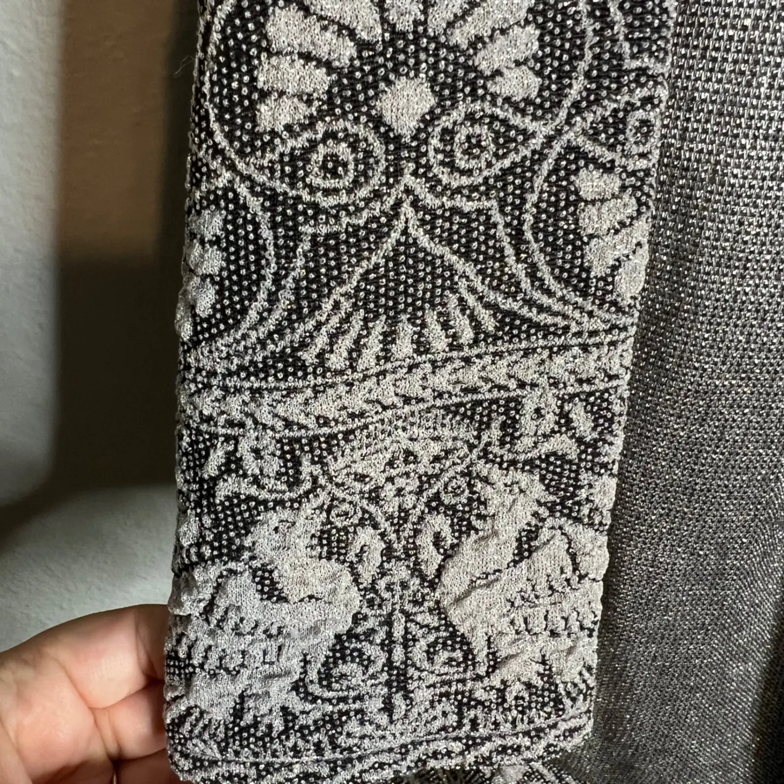 Vintage Damianou Asymmetrical Silver Metallic Dress Size M Party Cocktail Sheath Size M - Image 7