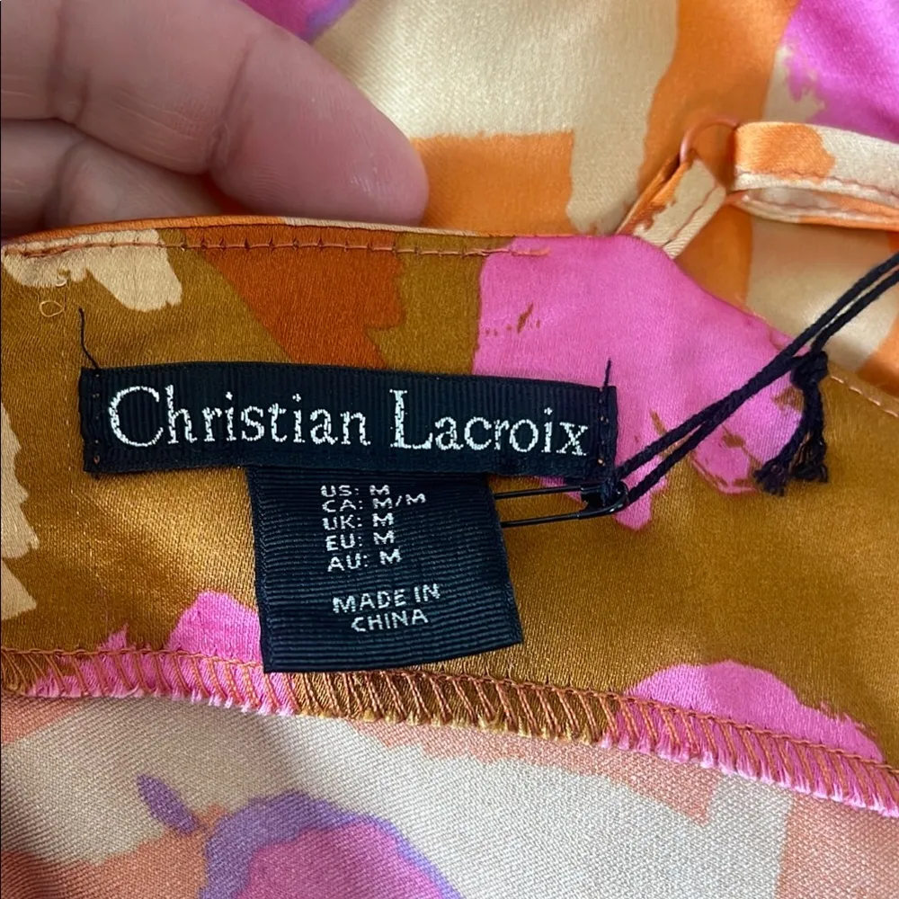 Christian Lacroix Orange Yellow Spaghetti Strap Sundress - Image 6