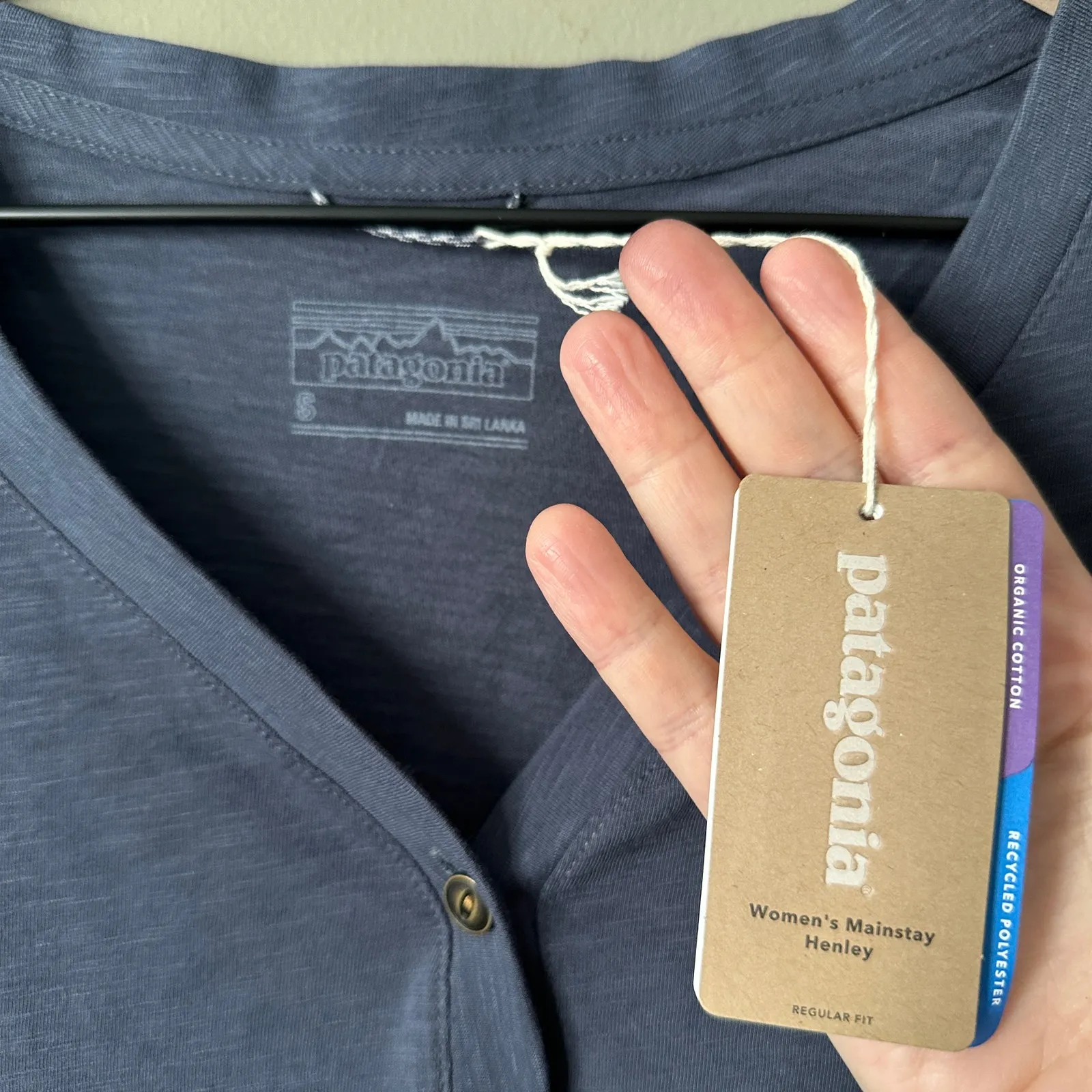 Patagonia Women’s Mainstay Henley - S Smolder Blue NWT - Image 4