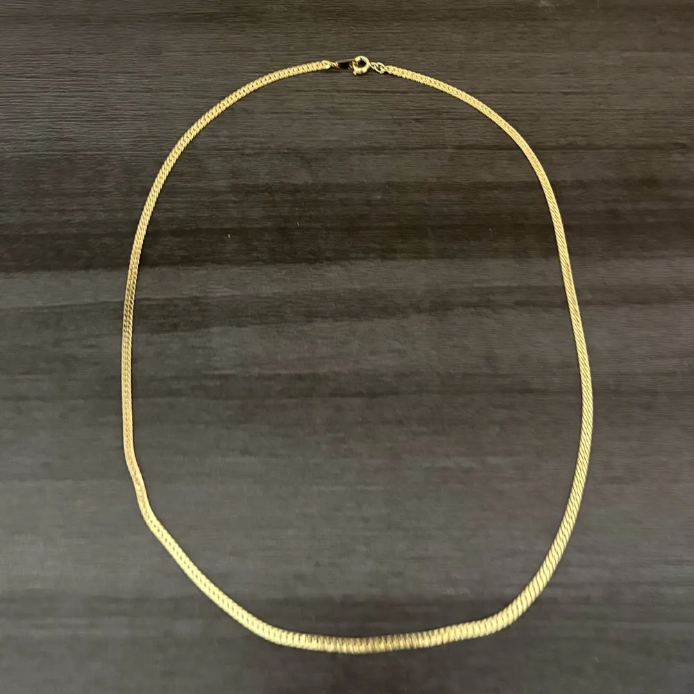 Gold Herringbone Necklace - Image 2