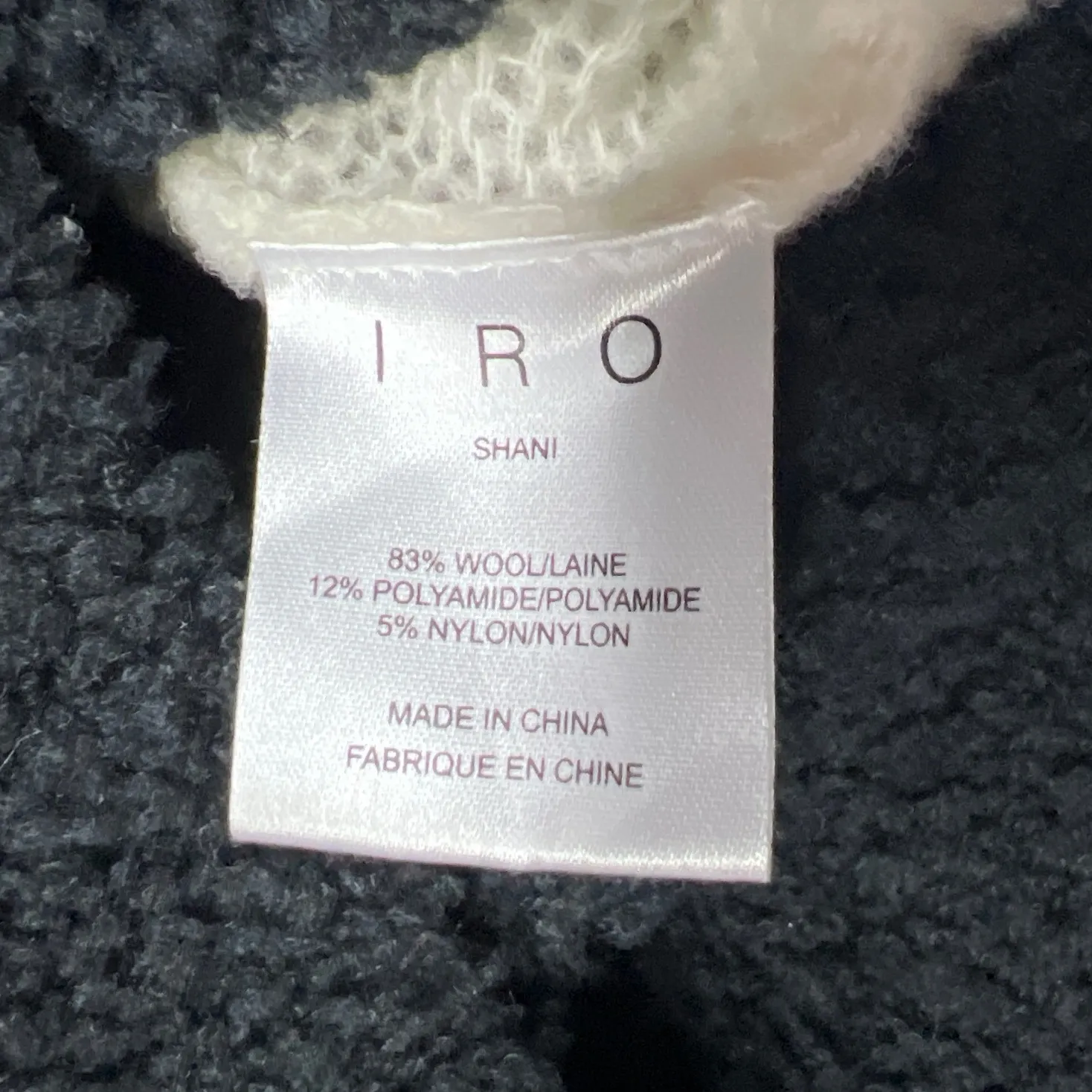 IRO Paris Shani Colorblock Sweater Women's Medium Wool Blend EUC - Image 7