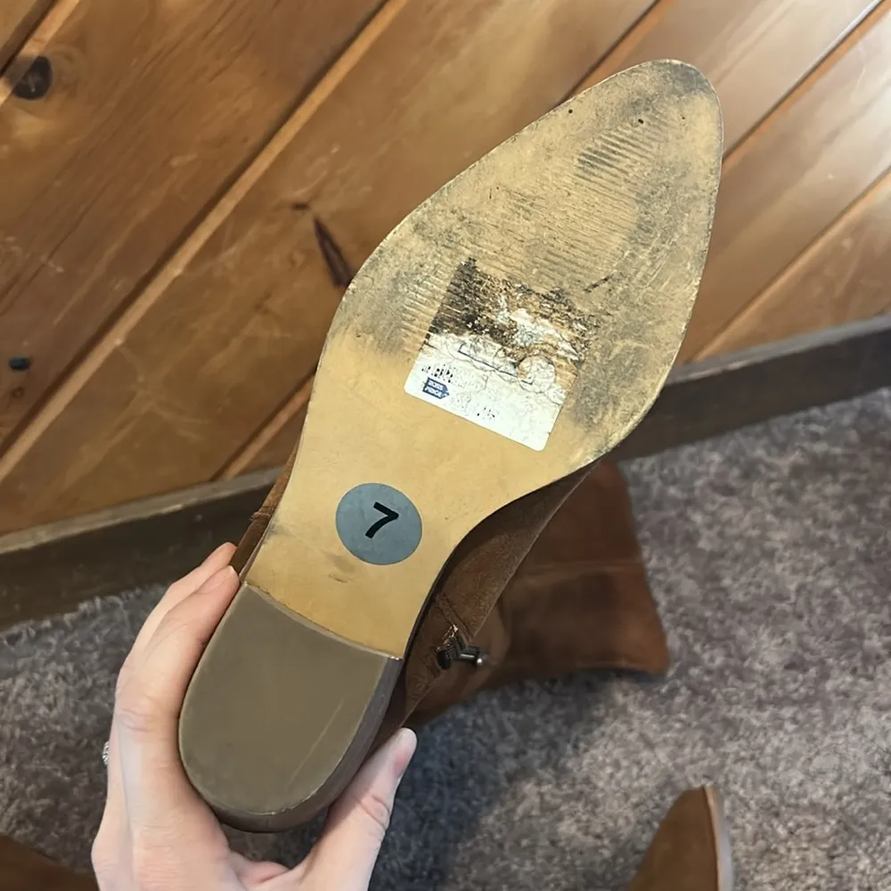 Steve Madden Lucca brown suede leather pull on over the knee boots - Image 9