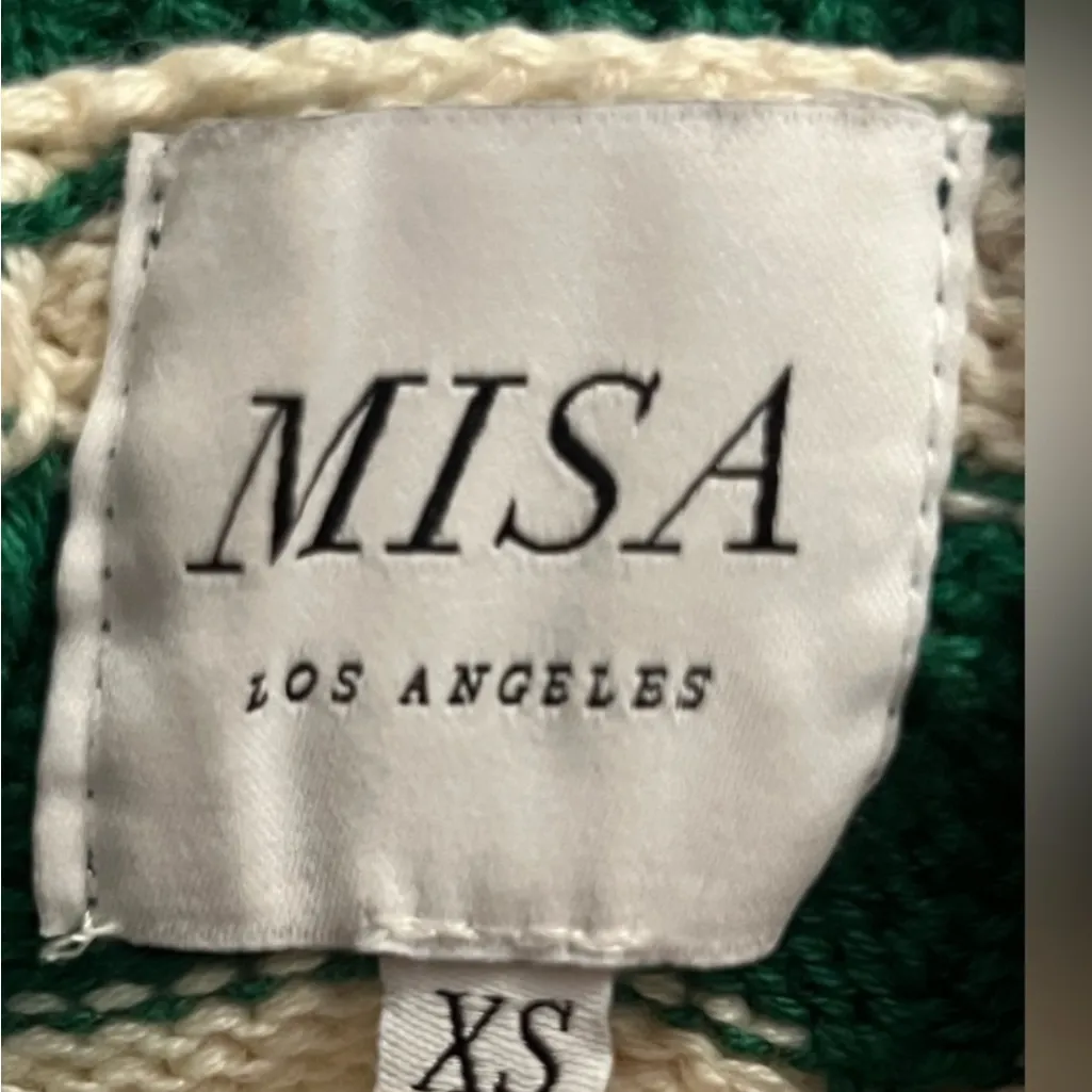 Misa Los Angeles Evelin Crochet sweater mini boho dress - Image 10