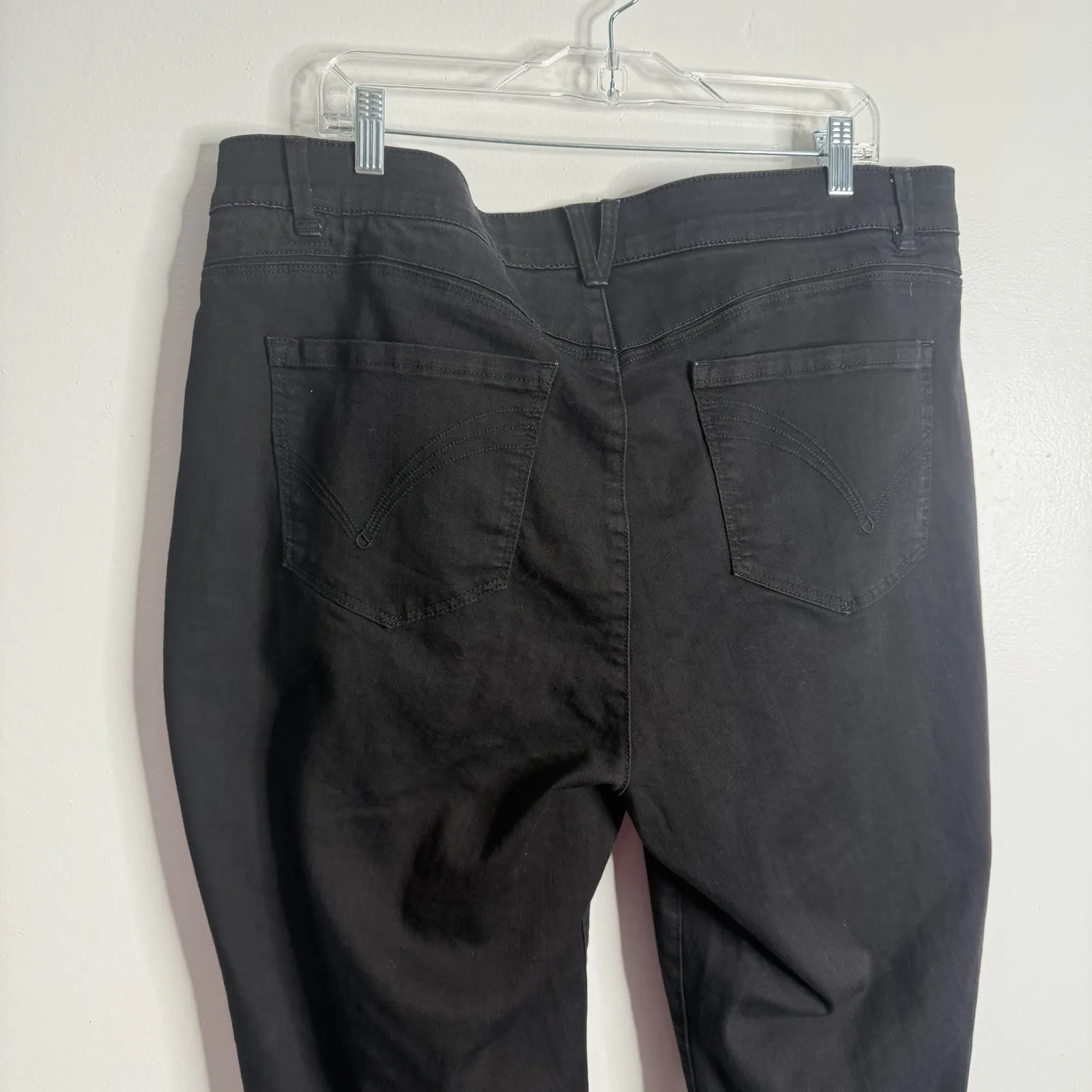 NWT Democracy Solution High Rise Slim Straight Frayed Hem Black Pmus Size 20W - Image 8