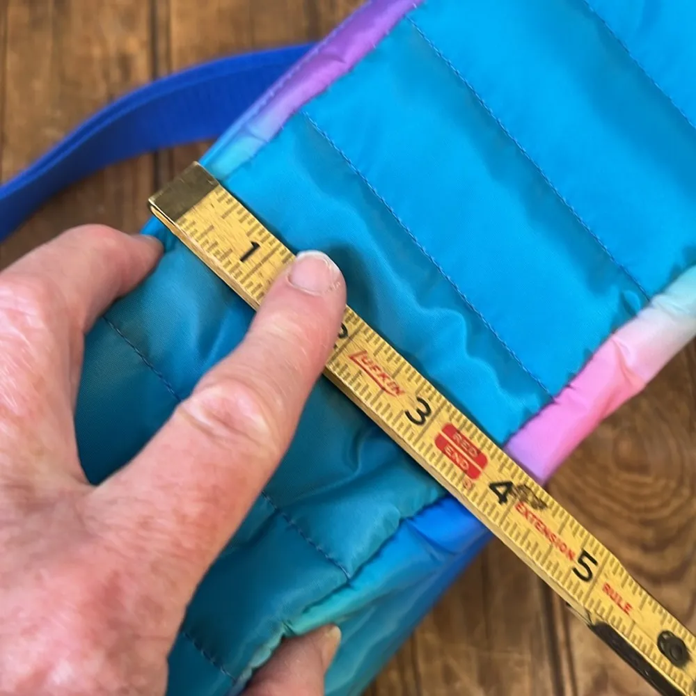 THINK ROYLN Bank Street rainbow blue Quilted crossbody Bag - Image 7