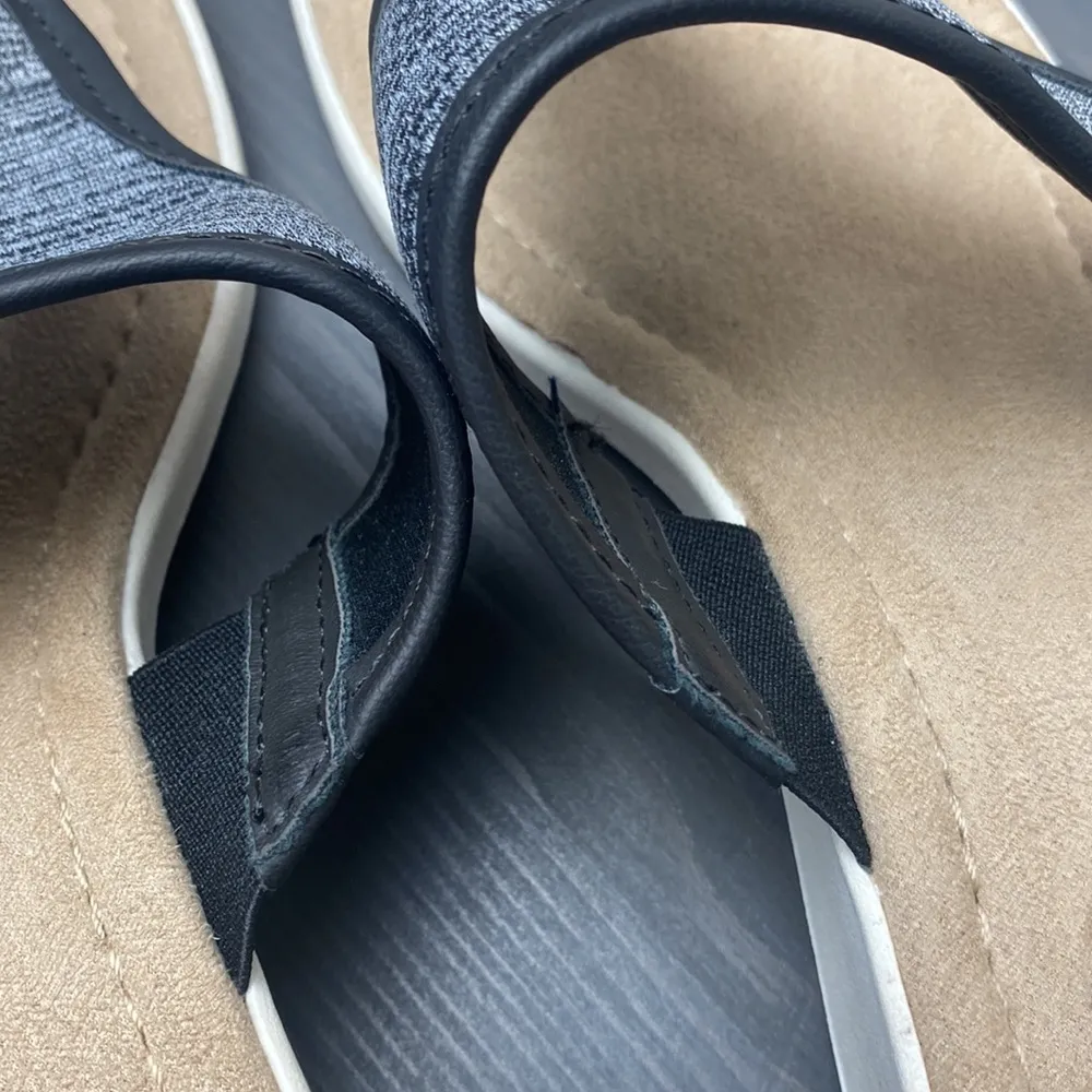 ST JOHNS BAY Memory Foam Thong Comfort Zomp Black Sandal Size 8 - Image 12