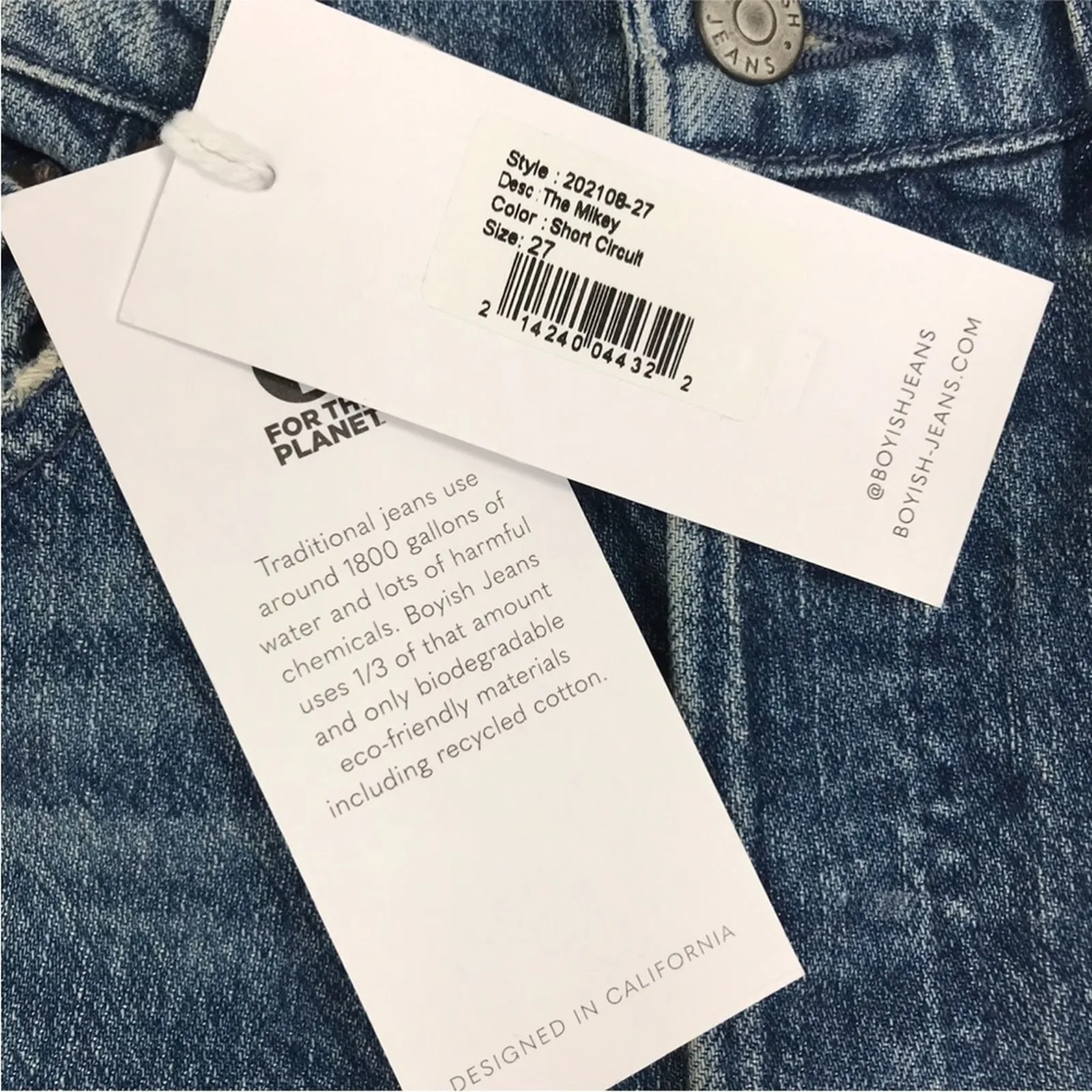 BOYISH Distressed Wide Leg Jean Bootcut Women 27 Eco Gorpcore Retro Boho NWT - Image 12