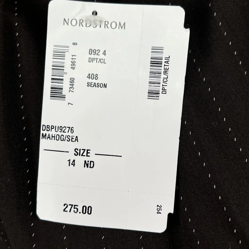 Dana Buchman Suit Set Wool 14P Brown Pin Stripe Blazer and Lined Pants Trousers - Image 7