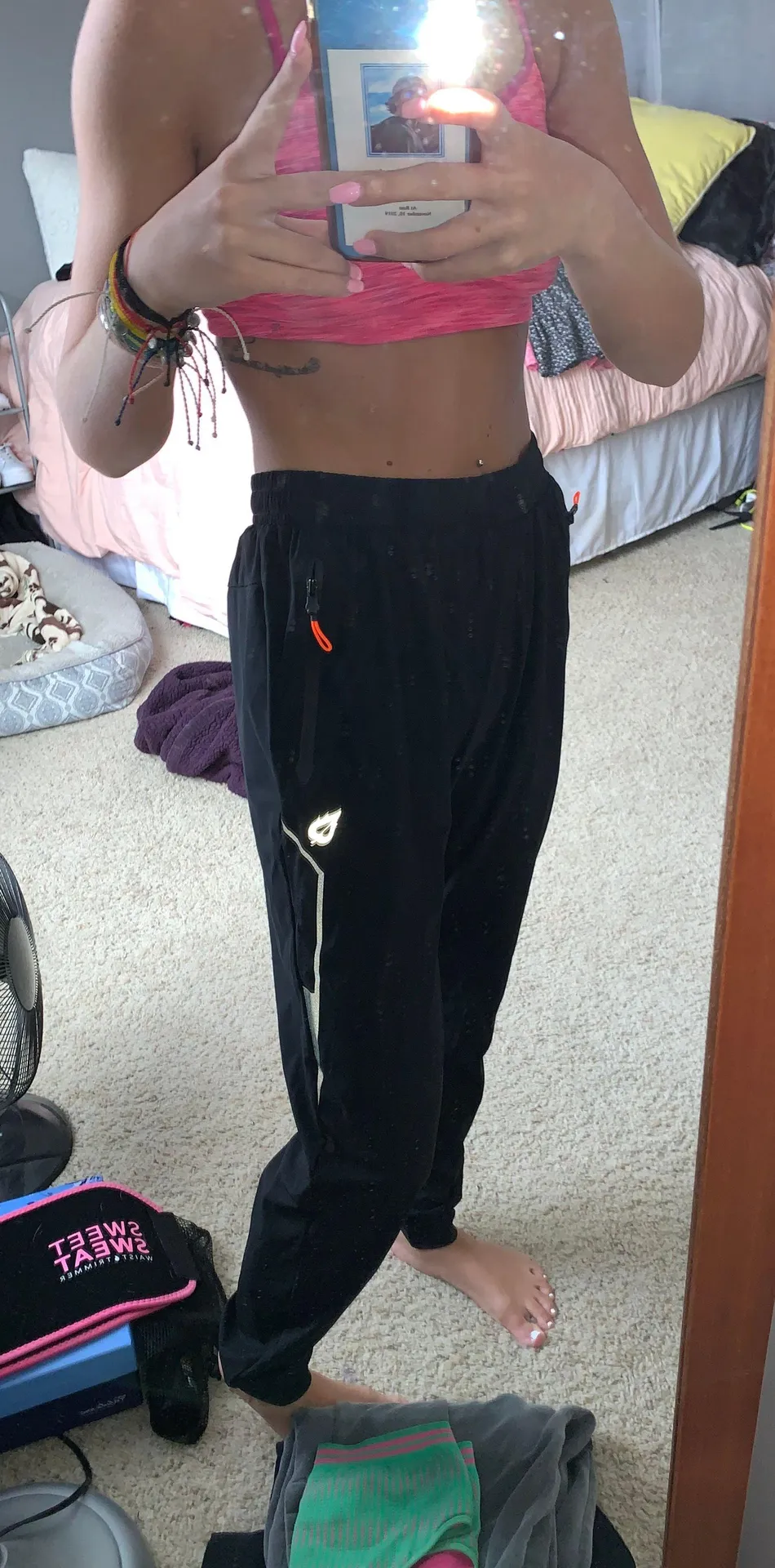 Reflective workout pants Black - Image 2