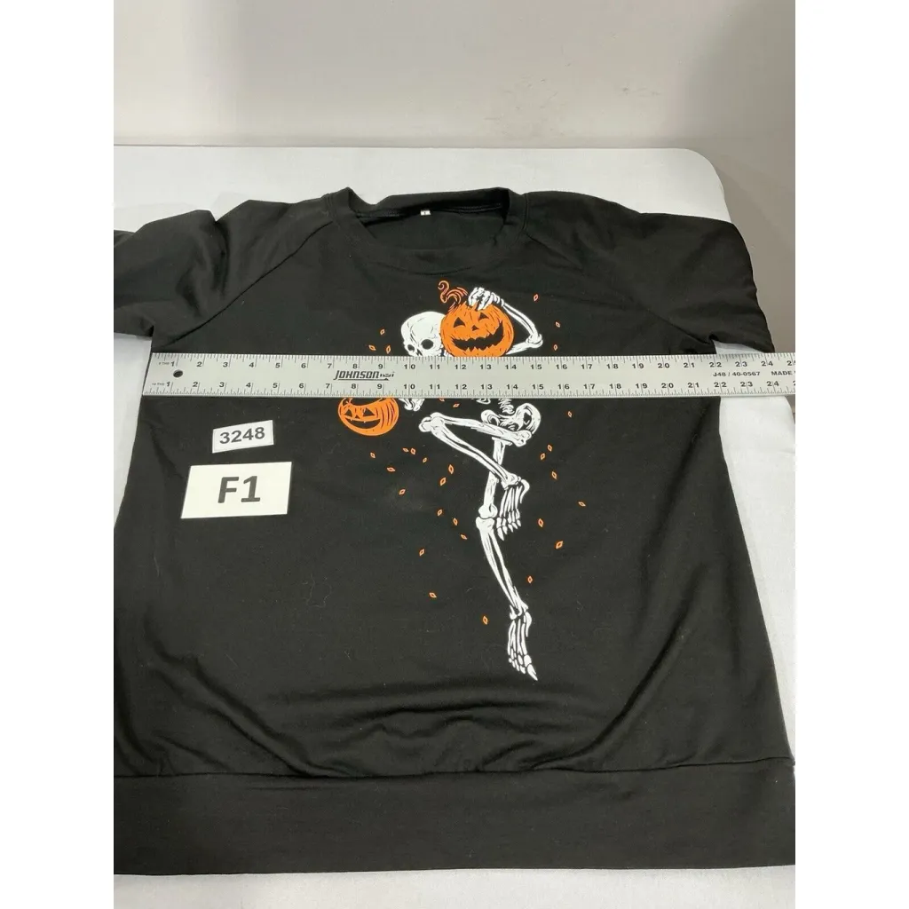 womans large black halloween Theme Pullover Sweatshirt - Image 5